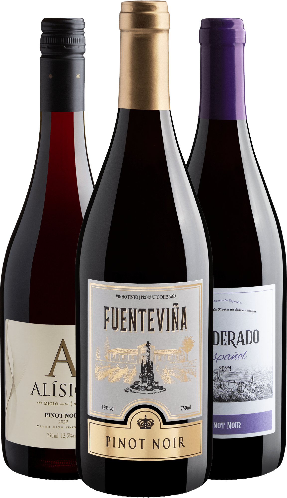 Kit 3 Pinots por R$ 33,30 cada garrafa
