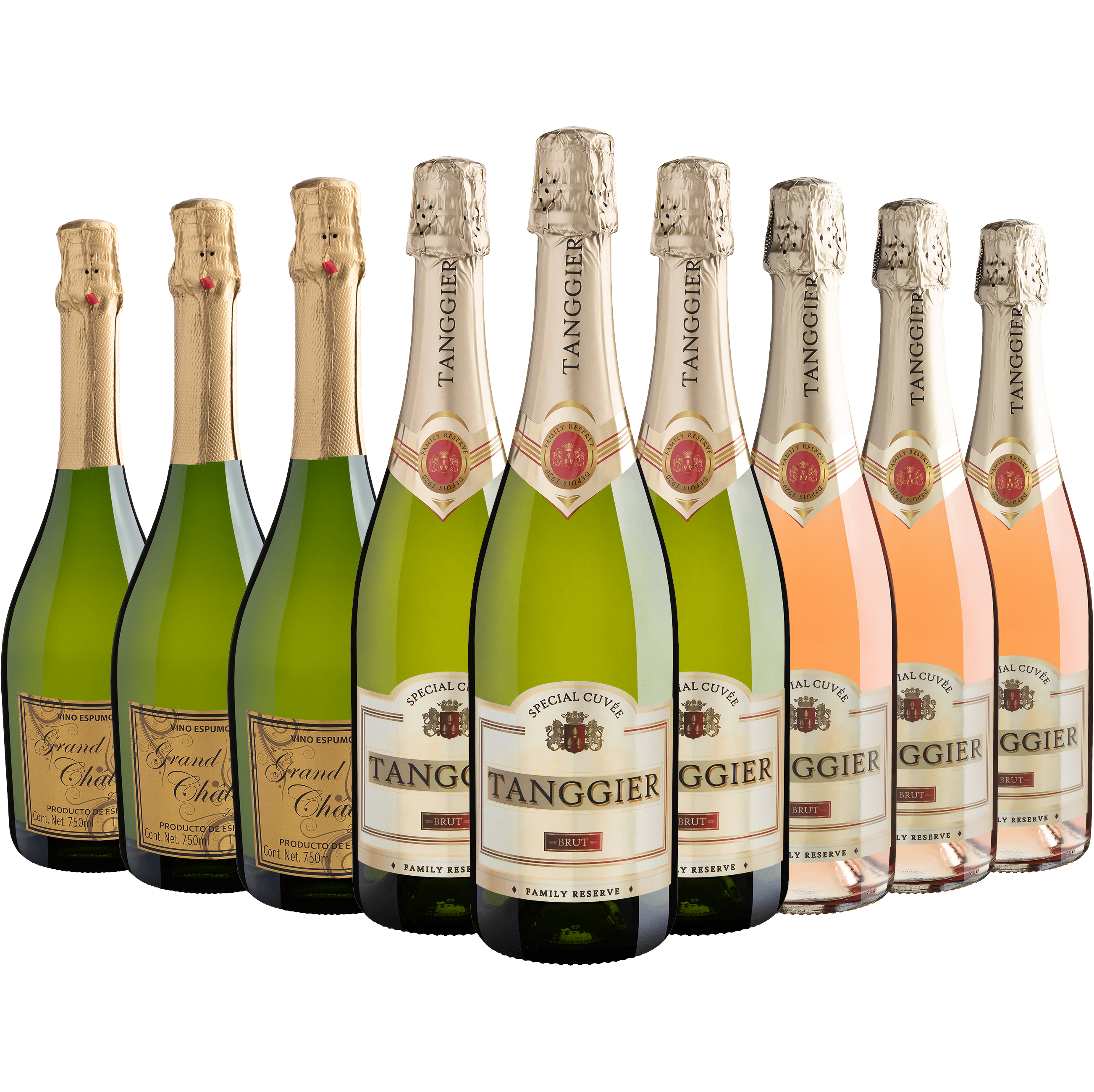 Kit 9 Espumantes Brut por R$33,30 cada garrafa