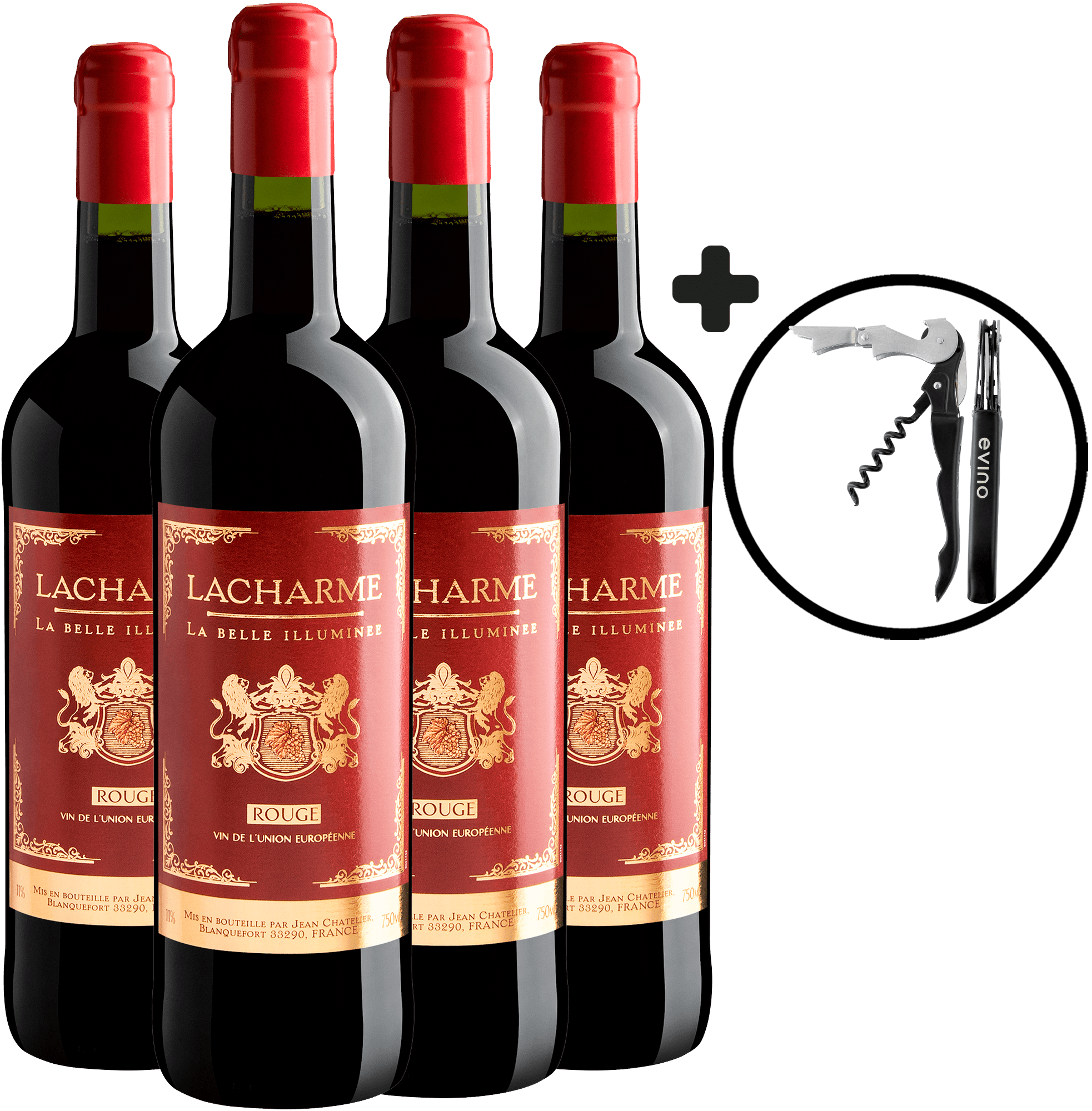 Kit 4 Lacharme + Saca-Rolhas