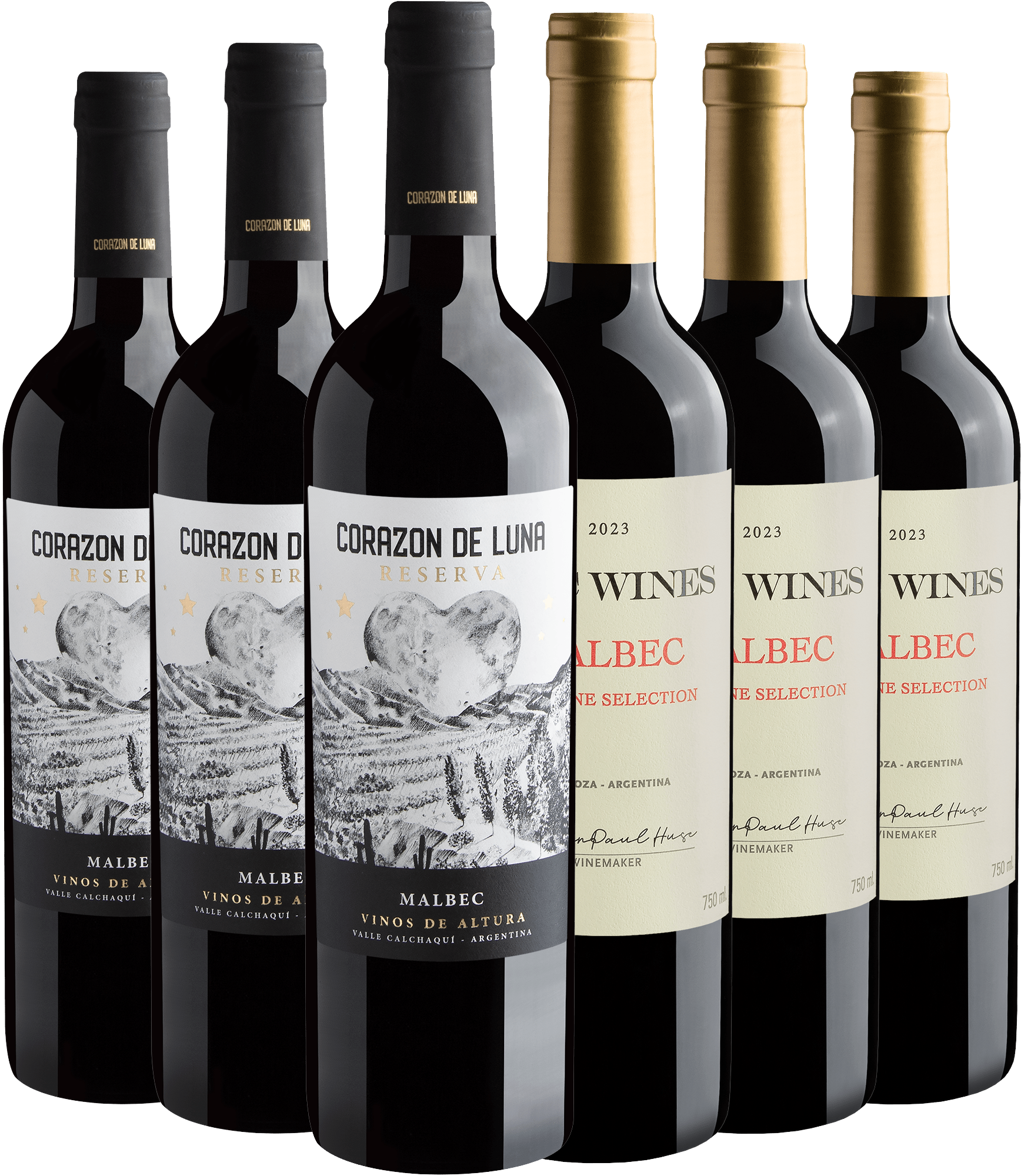 Kit 3 Belhara Estate Epic Wines Malbec Old Vine Selection + Corazon de Luna Malbec Reserva Valle Calchaquí por R$39,90 cada + Frete Grátis*