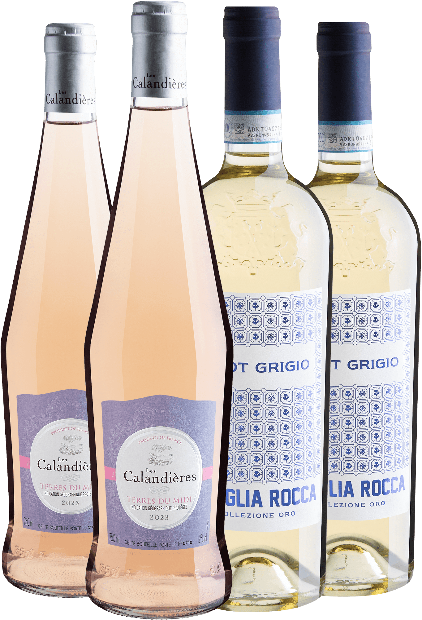 Kit 4 Vinhos Refrescantes por R$59,90 cada garrafa