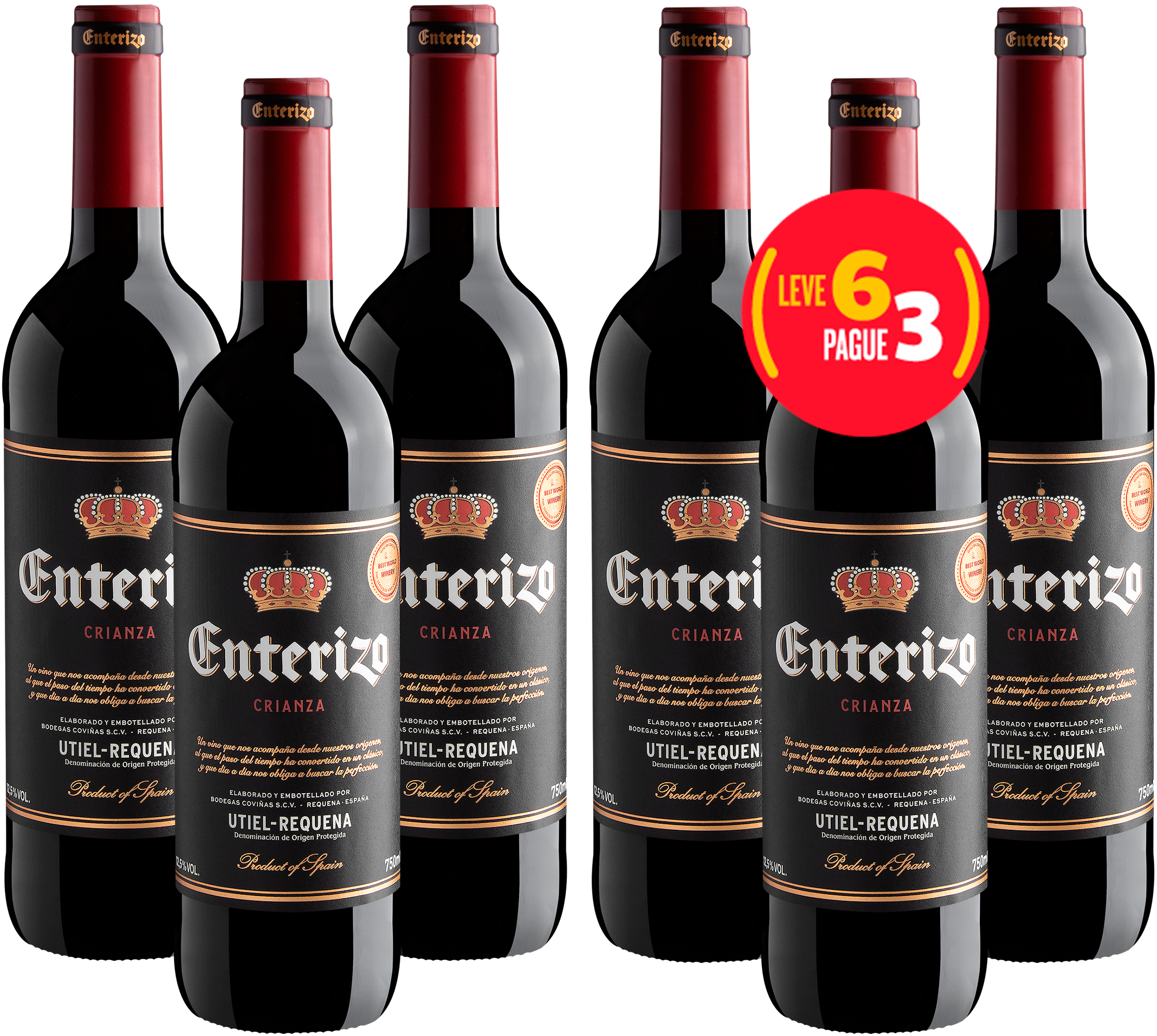 Kit Leve 6 Pague 3 Enterizo Crianza Utiel-Requena DOP