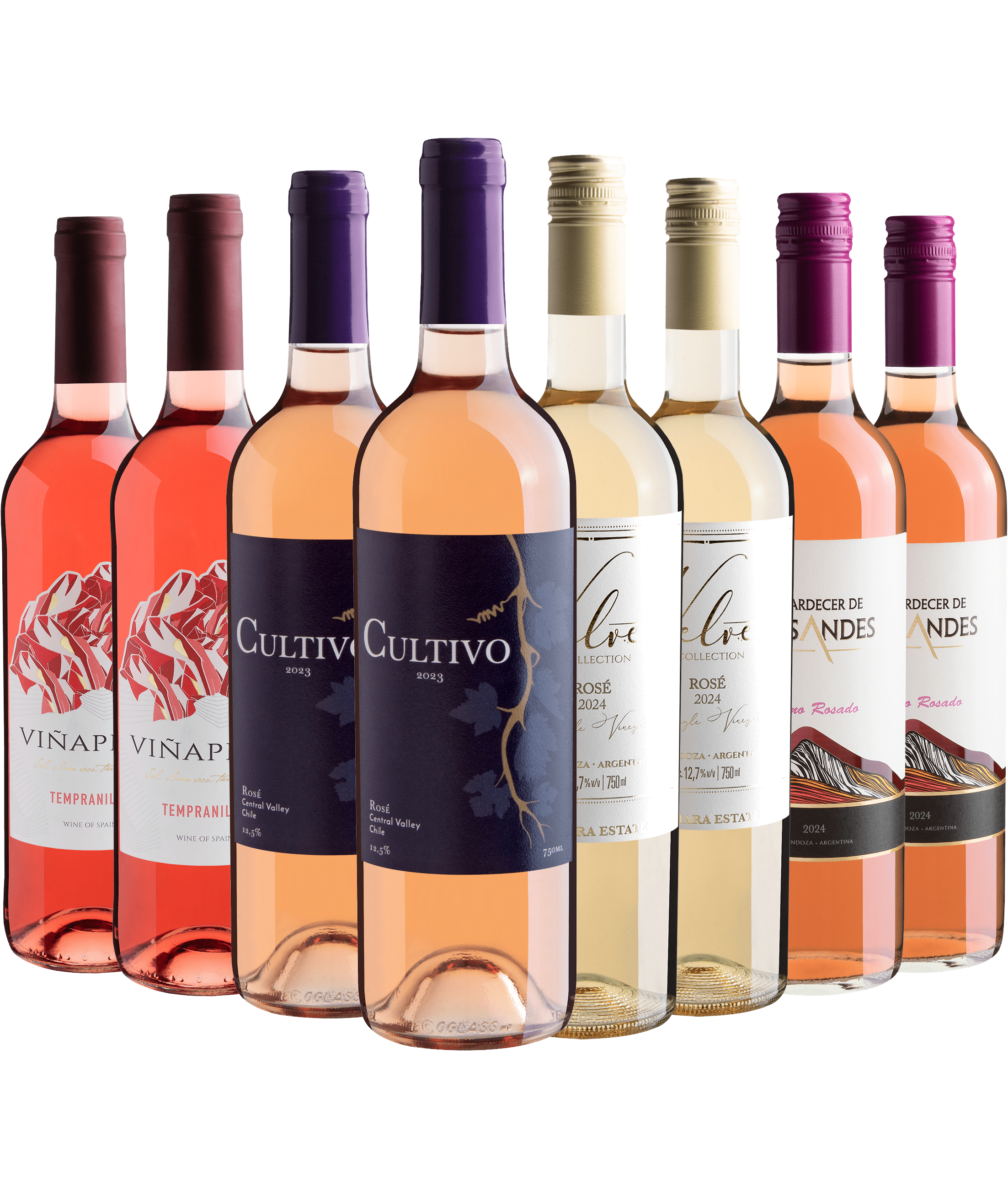 Kit Vinhos Rosés | 8 garrafas por R$27,90 cada 