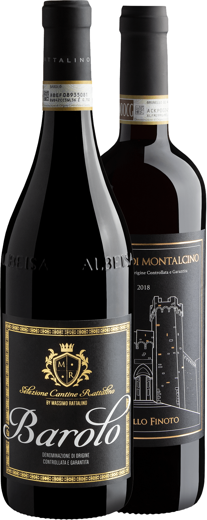 Kit  Barolo + Brunello di Montalcino por R$269,90 cada garrafa 