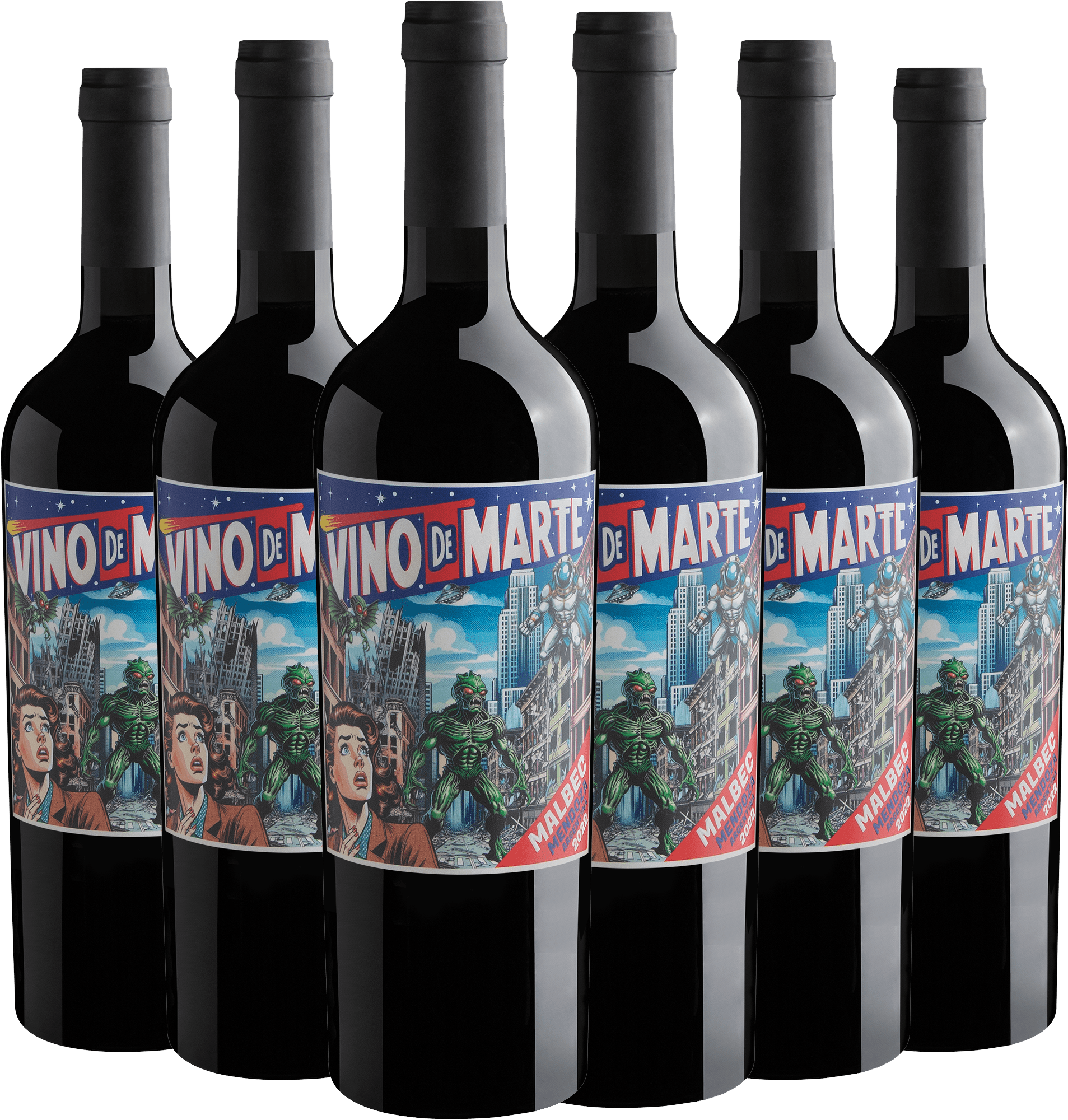 Kit 6 Vino de Marte Malbec