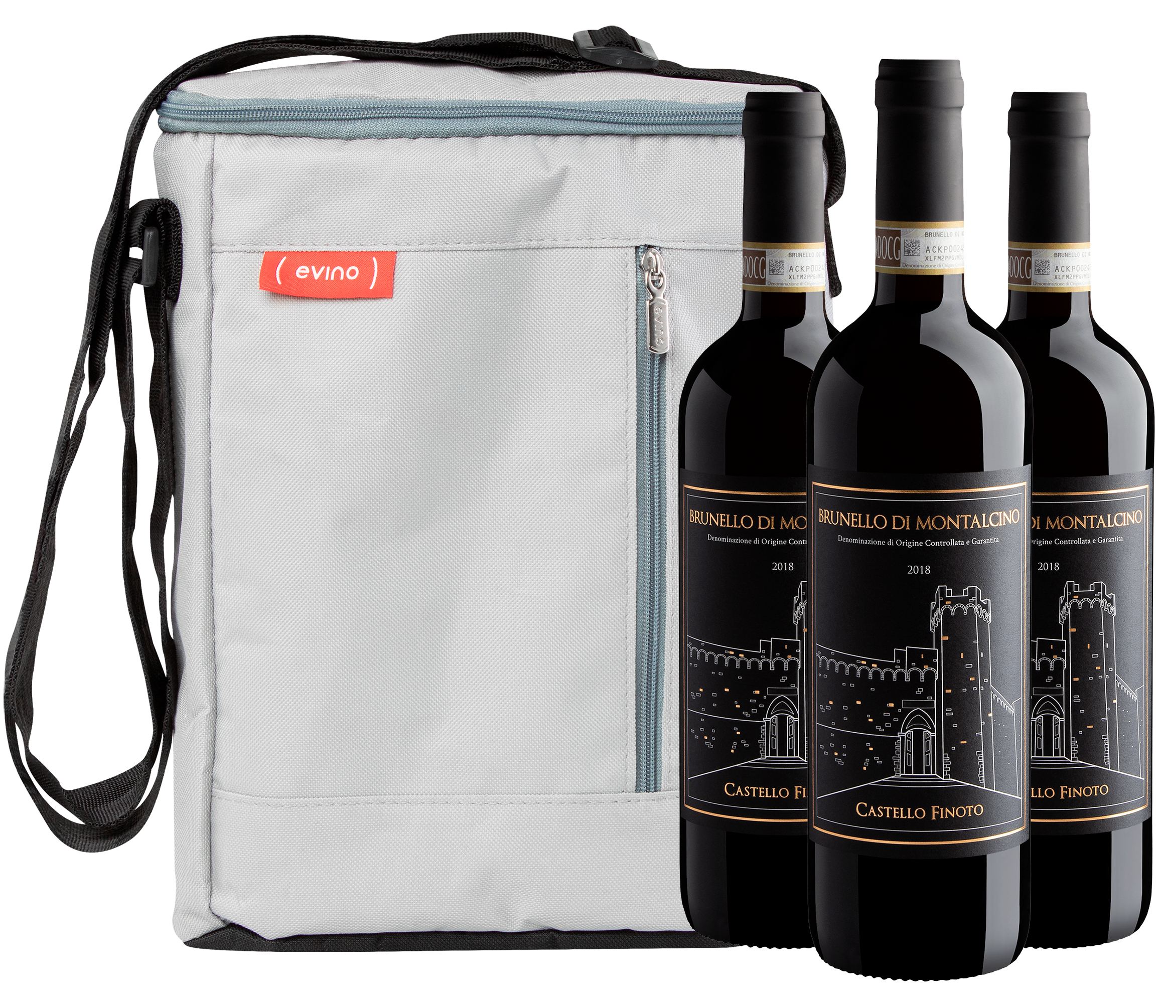 Kit 3 Castello Finoto Brunello di Montalcino DOCG  por R$299,90 cada garrafa + Bolsa Térmica Grátis 