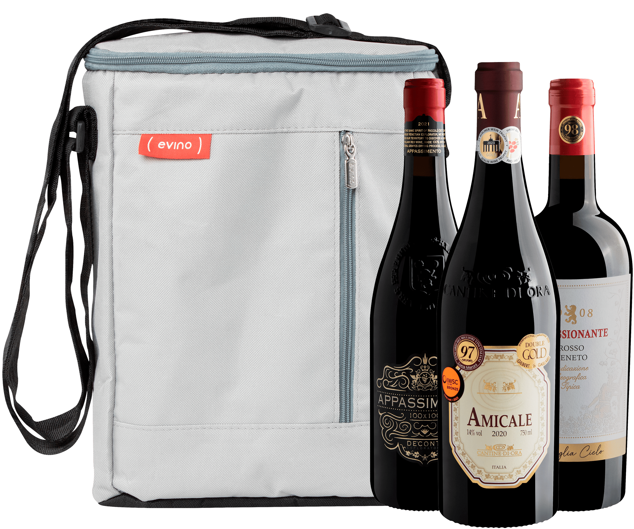 Kit 3 Italianos 97+ Pontos por R$109,90 cada garrafa + Bolsa Térmica Grátis 