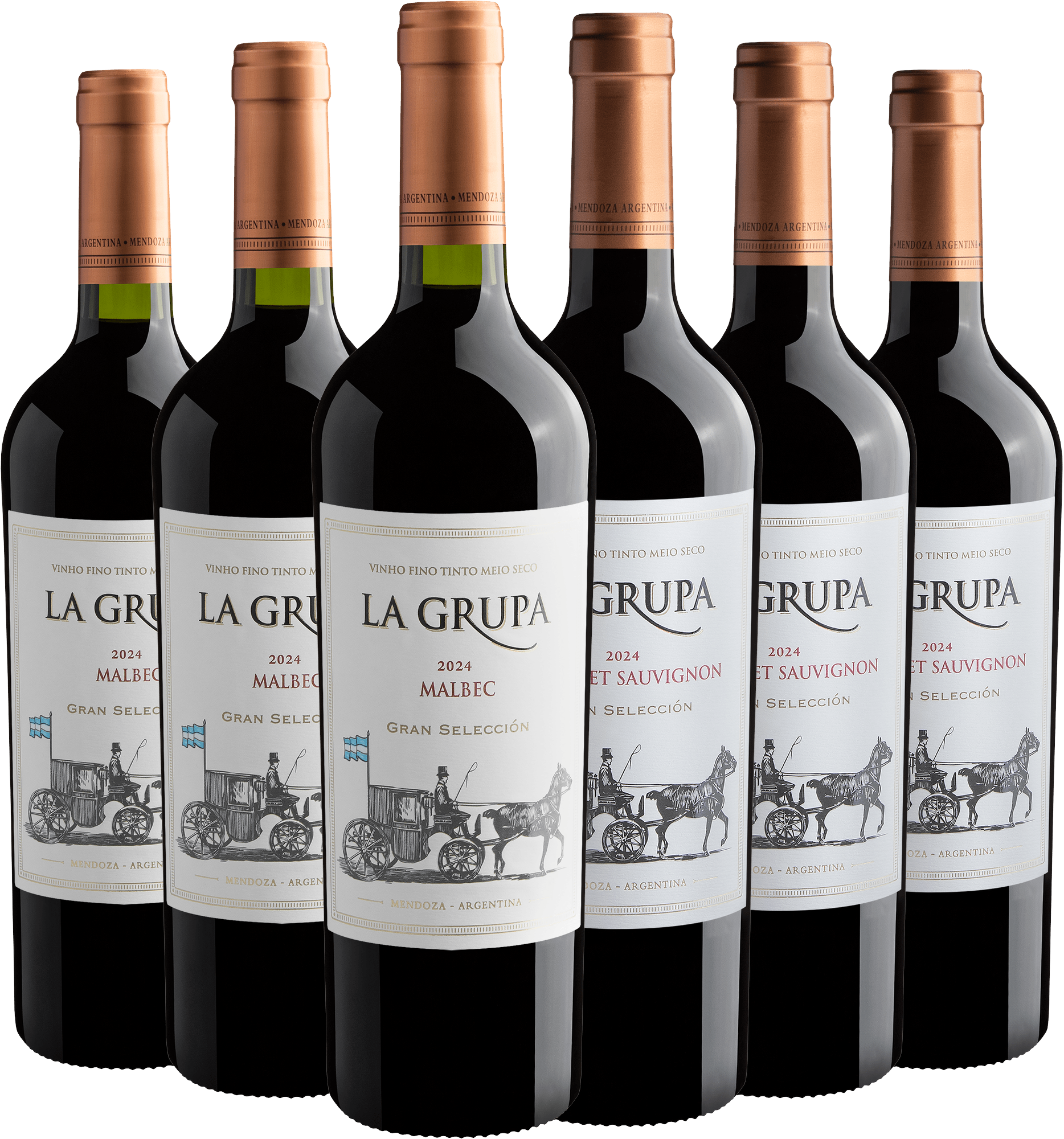 Kit La Grupa | 3 Malbec + 3 Cabernet Sauvignon por R$29,90 cada garrafa