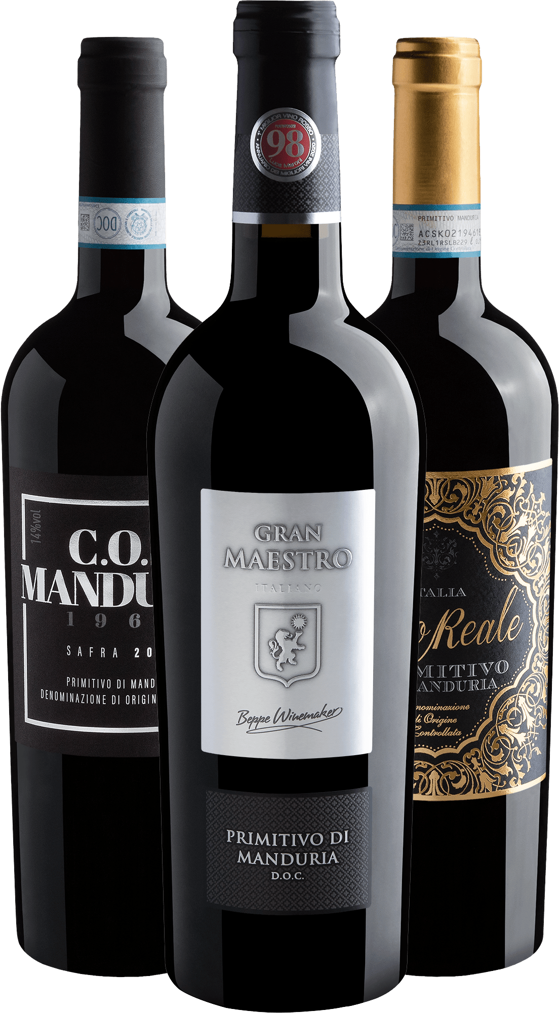 Kit 3 Primitivos di Manduria por R$109,90 cada garrafa