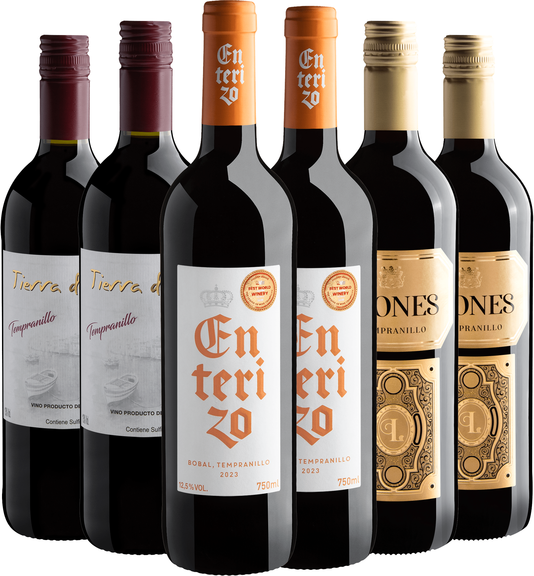 Kit 6 Tempranillos por R$29,90 cada garrafa