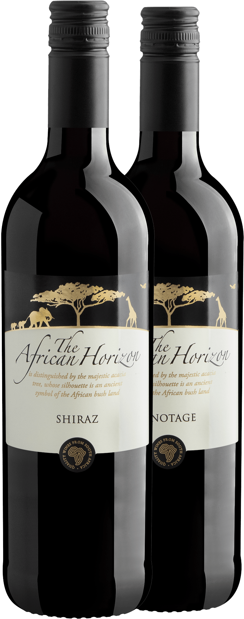 Kit The African Horizon Tintos | 1 Shiraz + 1 Pinotage por R$59,90 cada garrafa