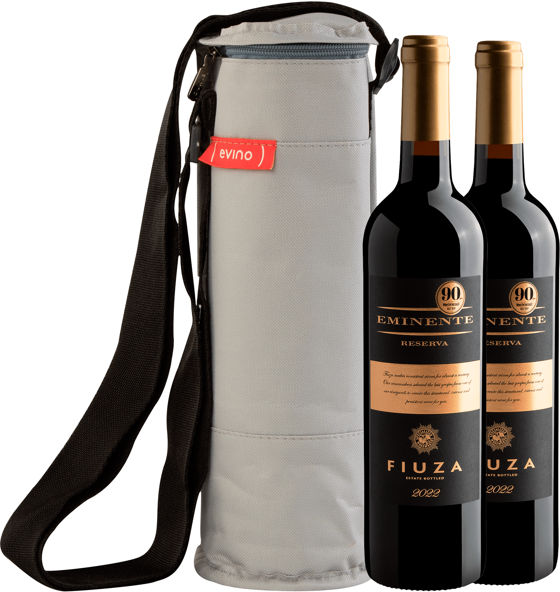 Kit 2 Fiuza Eminente Reserva por R$79,90 cada garrafa + 1 Bolsa Térmica Grátis