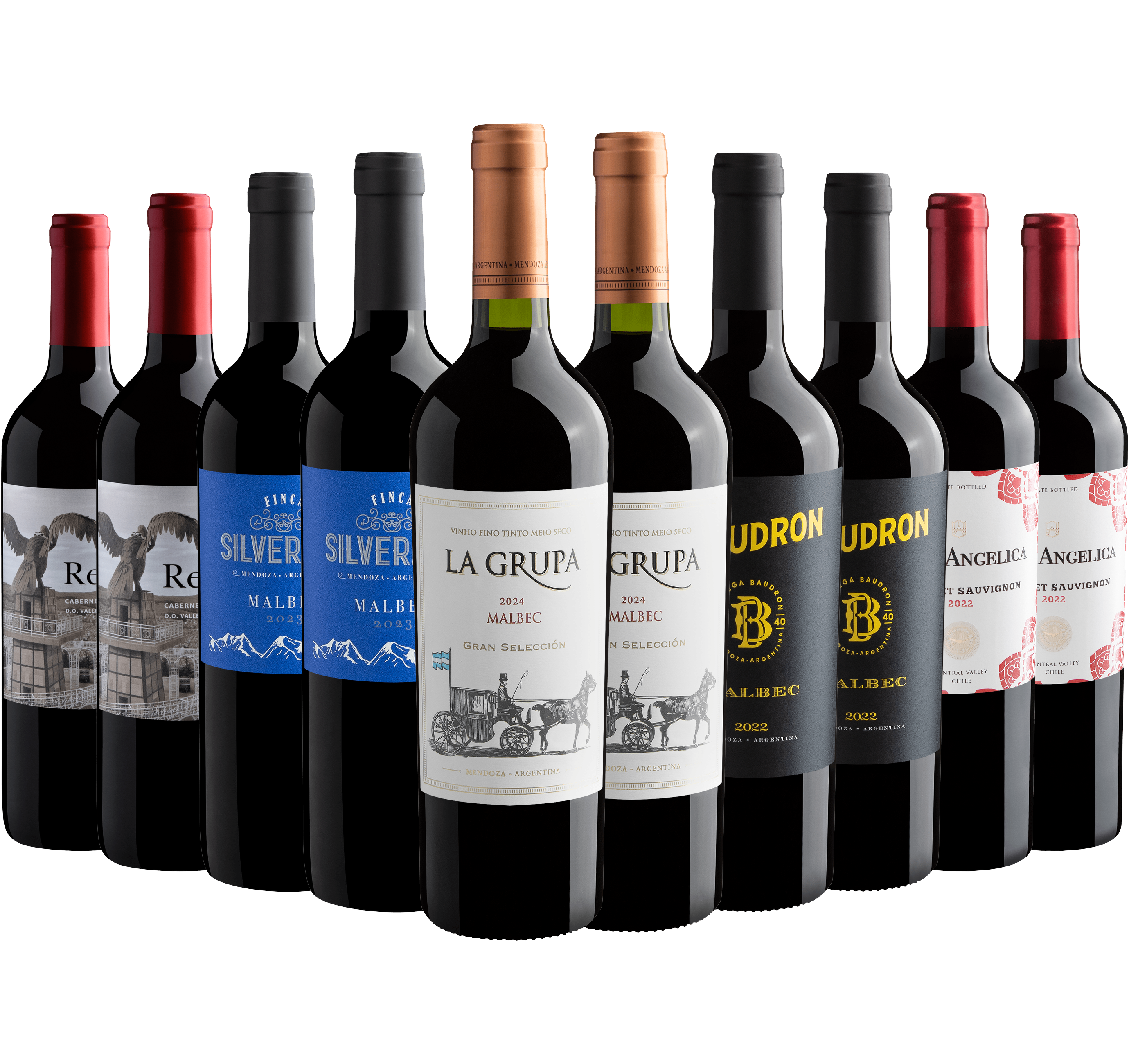 Kit Cabernet Sauvignon + Malbec | 10 garrafas por R$31,90 cada*