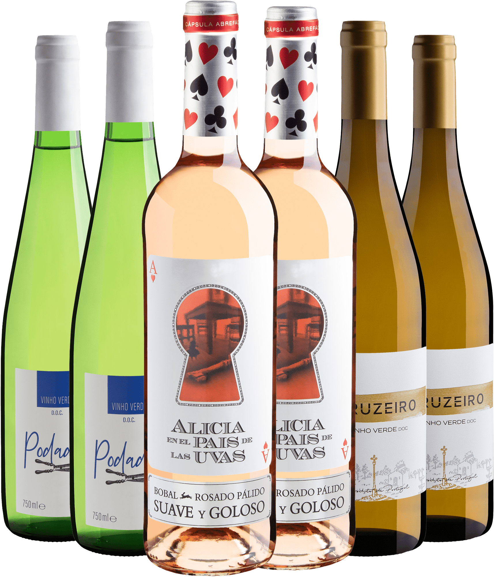 Kit 2 Alicia + 4 Vinhos Verdes