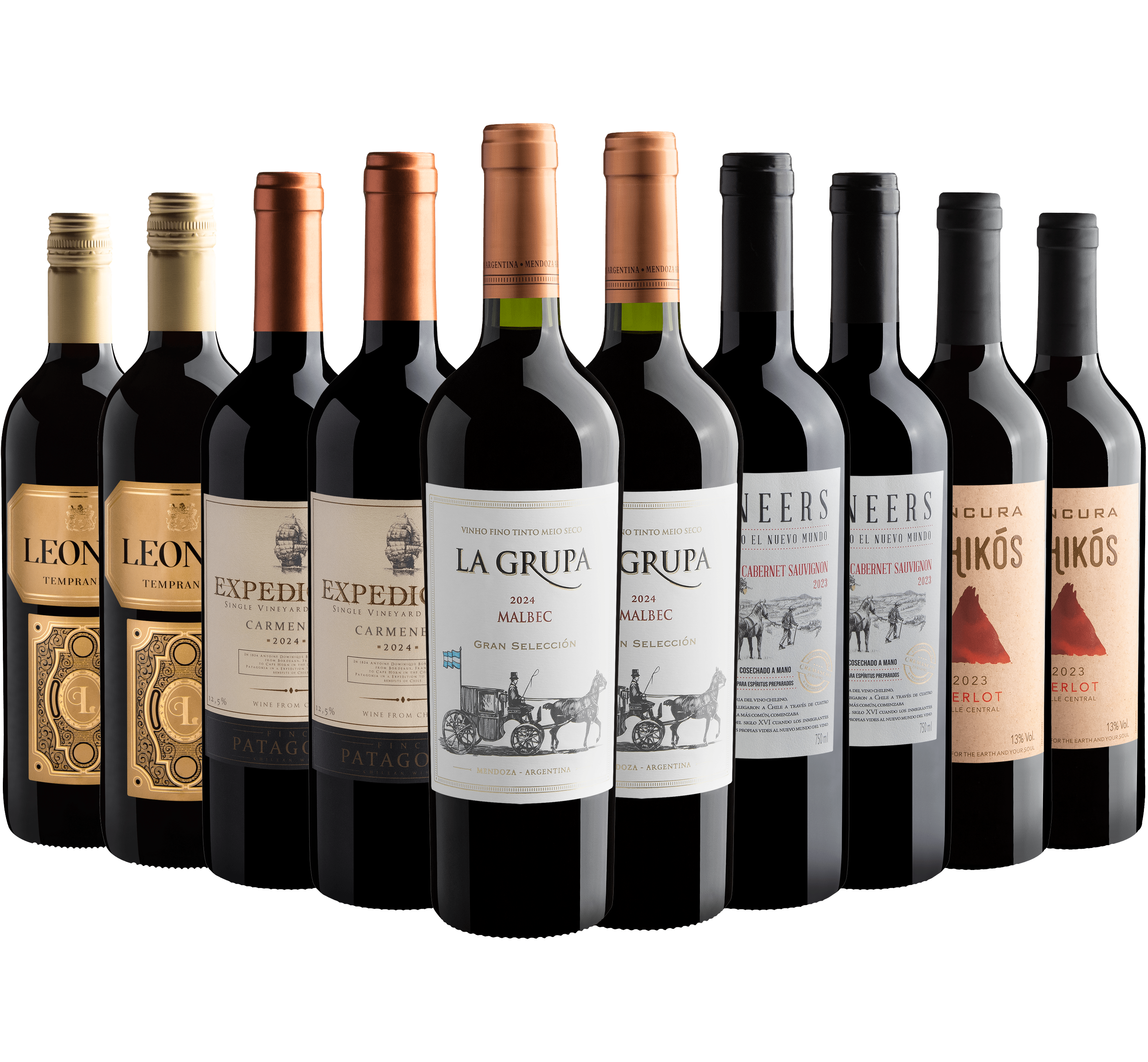 Kit Uvas Icônicas | 10 garrafas por 29,90 cada
