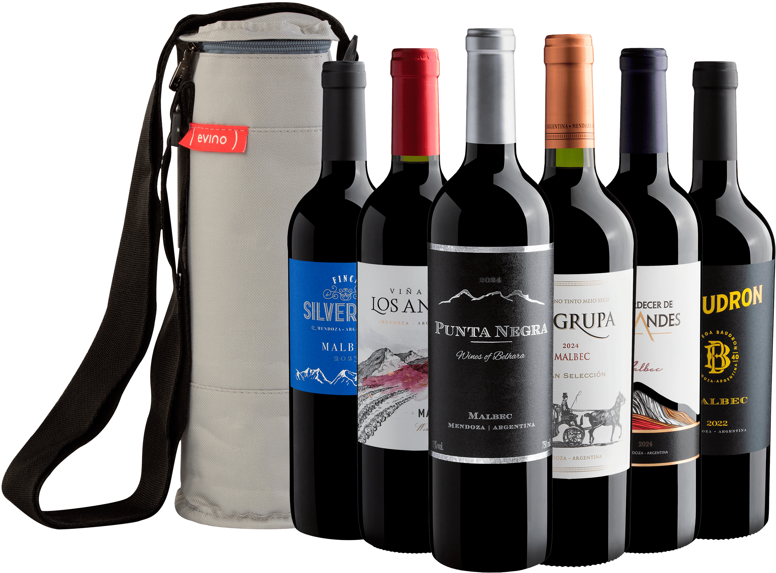 Kit 6 Malbecs com Punta Negra + Bolsa Exclusiva 