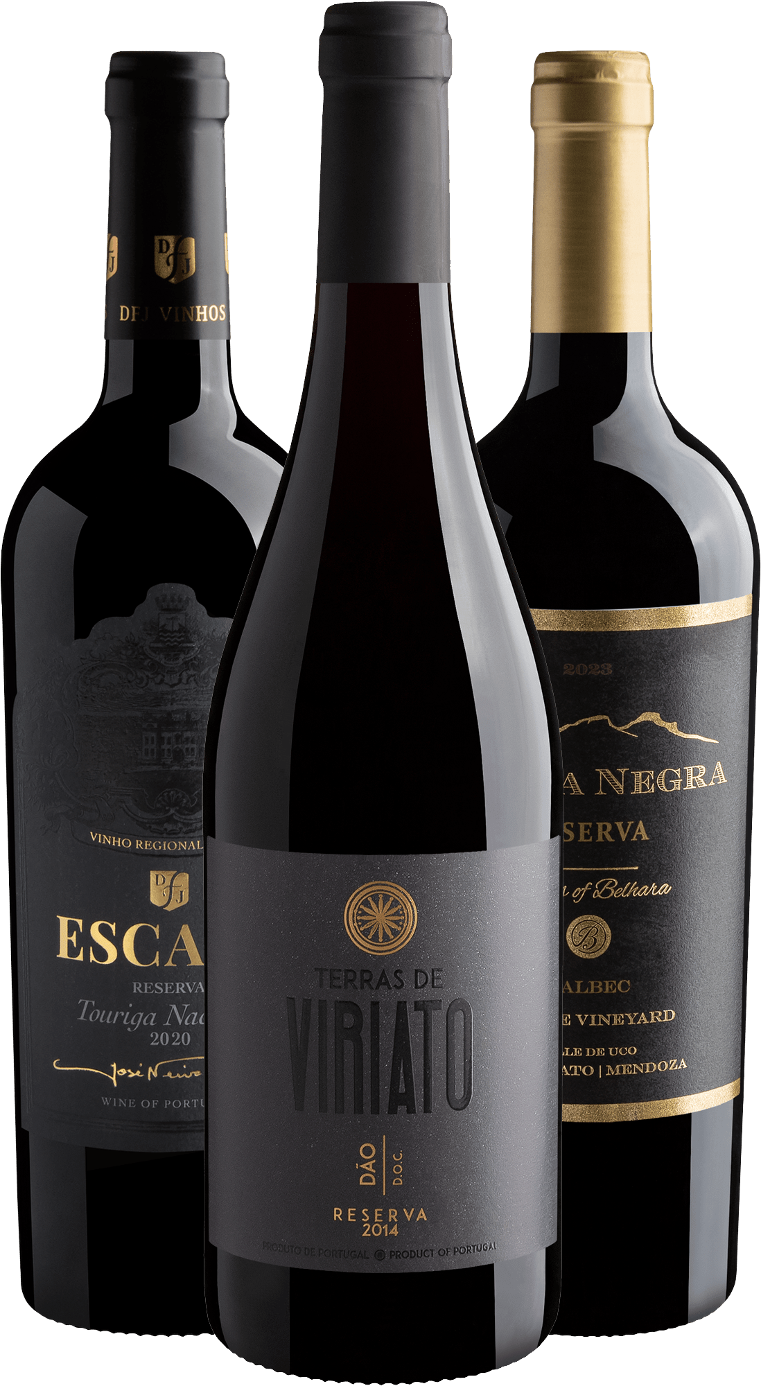 Kit 3 Vinhos Reserva Premiados por R$69,90 cada garrafa