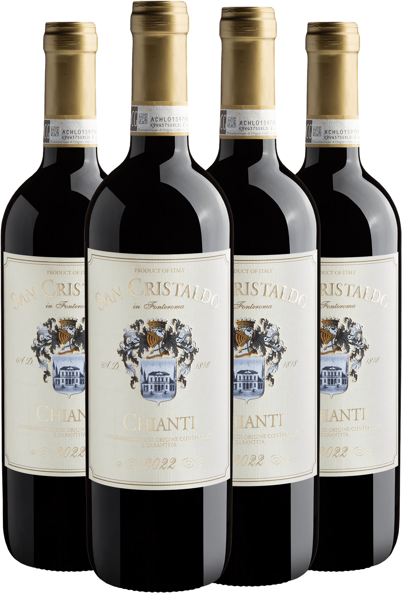 Kit 4 San Cristaldo in Fonteroma Chianti DOC por R$59,90 cada garrafa