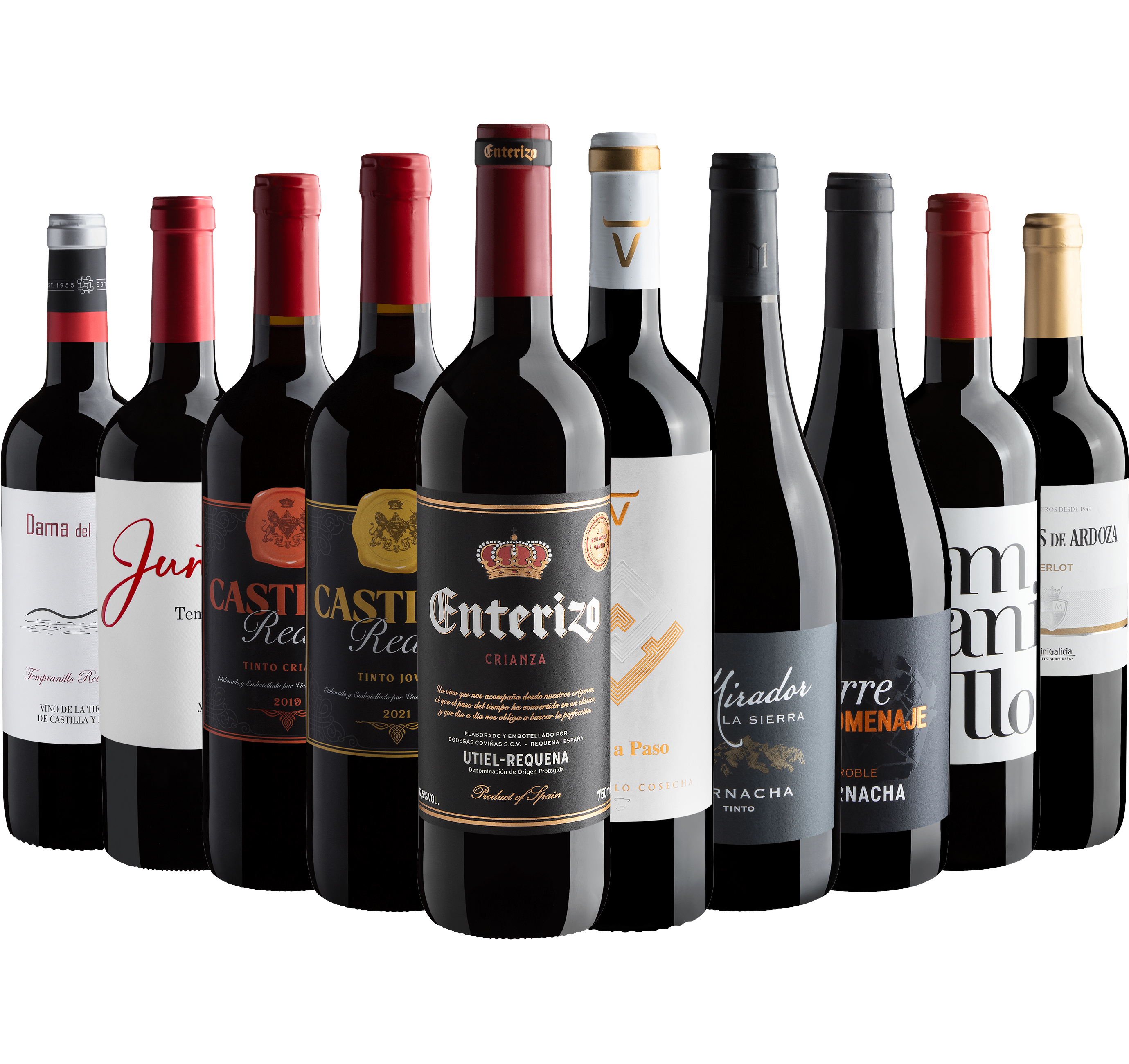Kit 10 Vinhos Espanhóis por R$39,90 cada garrafa