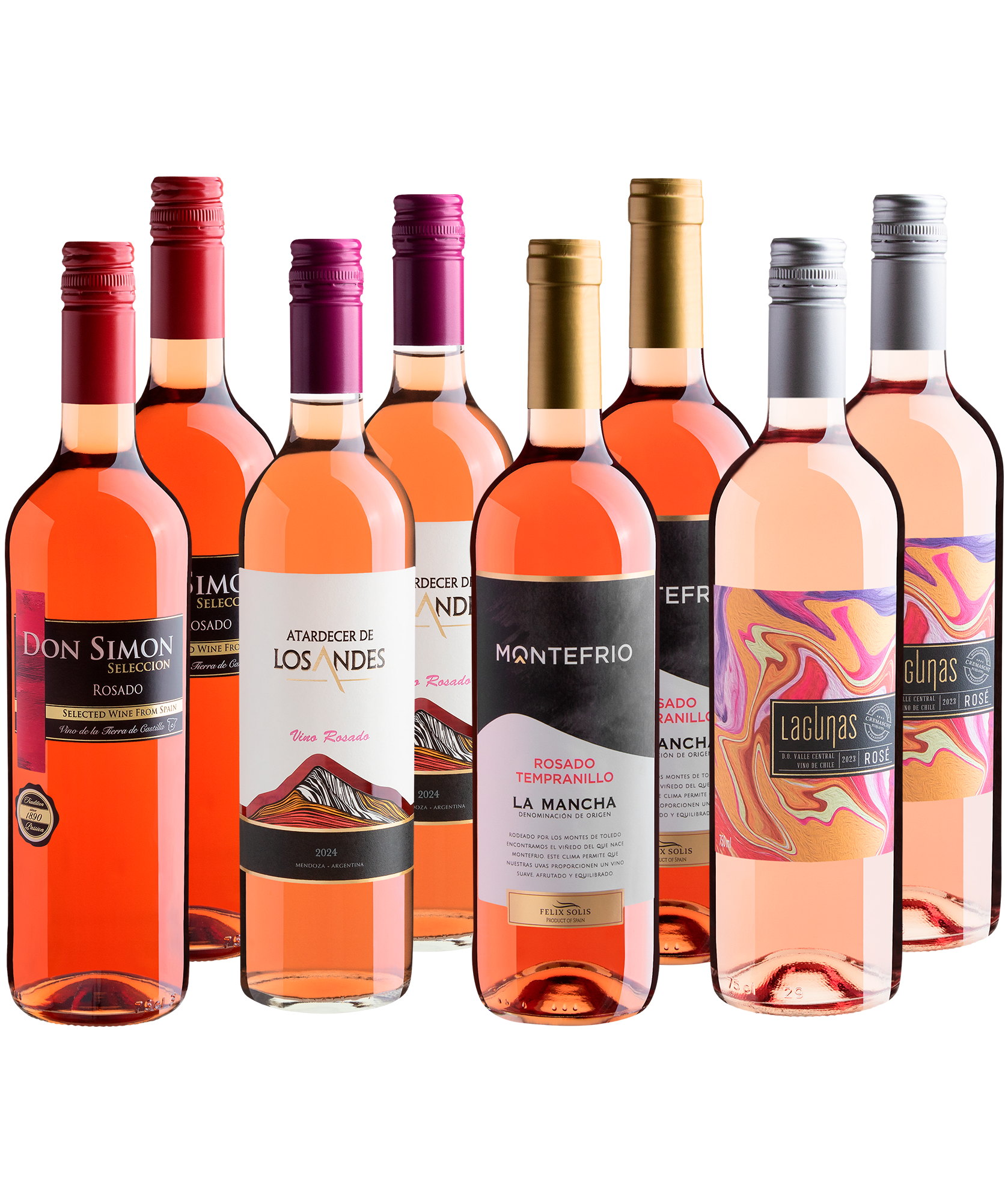Kit Vinhos Rosés em Dobro | 8 garrafas por R$27,90 cada