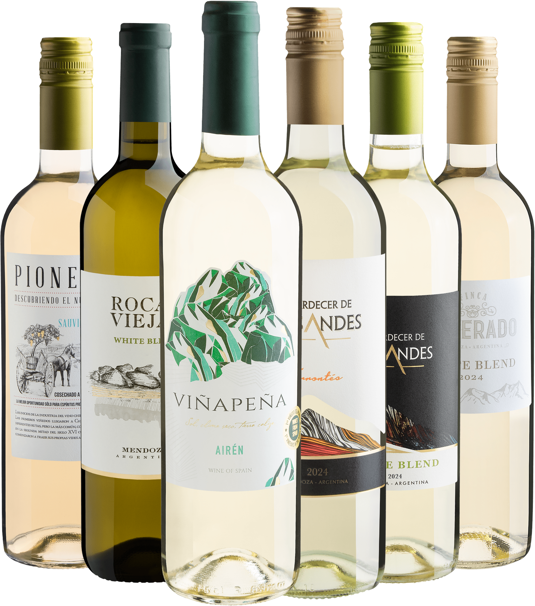 Kit 6 Vinhos Brancos por R$27,90 cada garrafa 