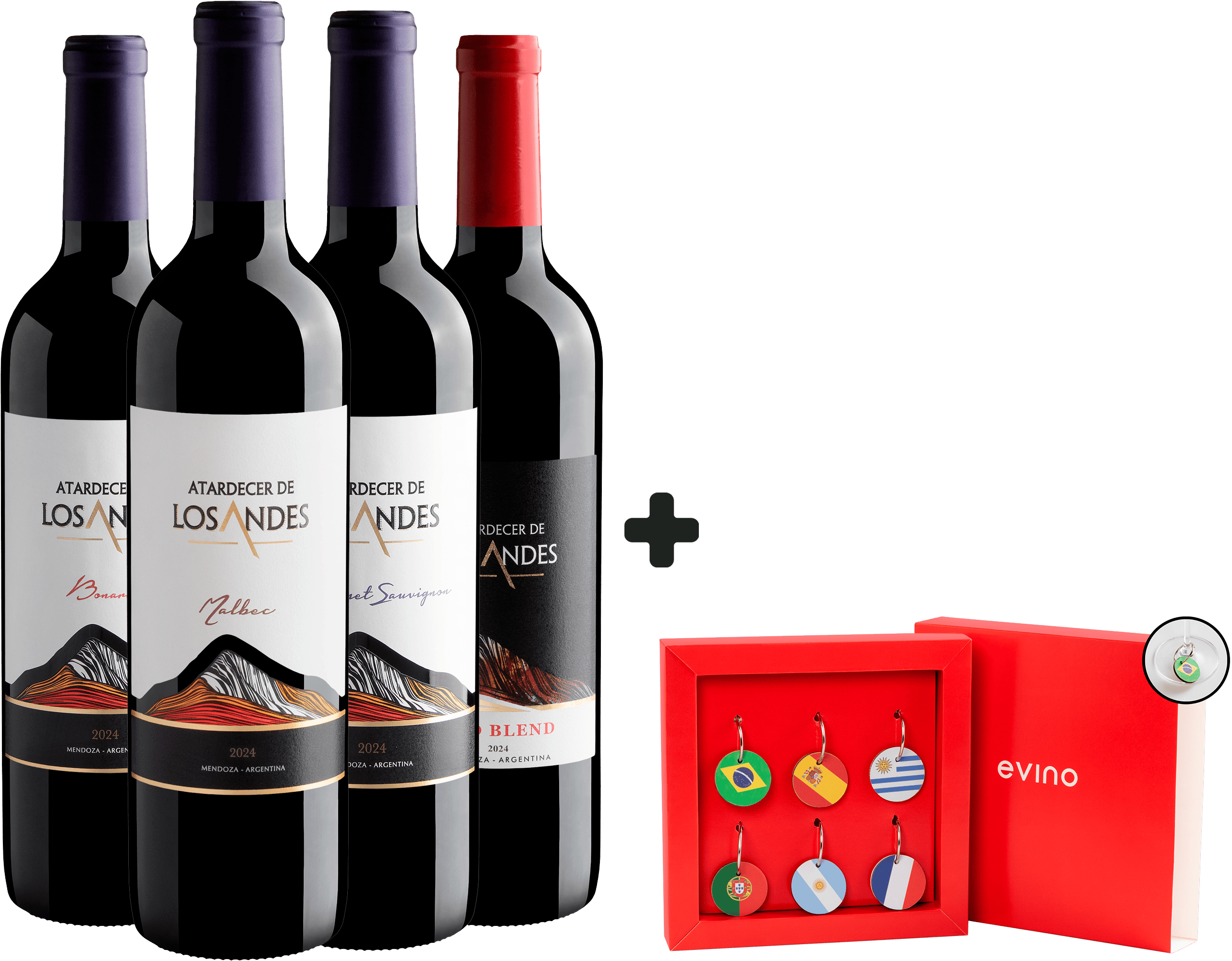 Kit Linha Atardecer de Los Andes + Kit 6 Marcadores de Taça Exclusivos