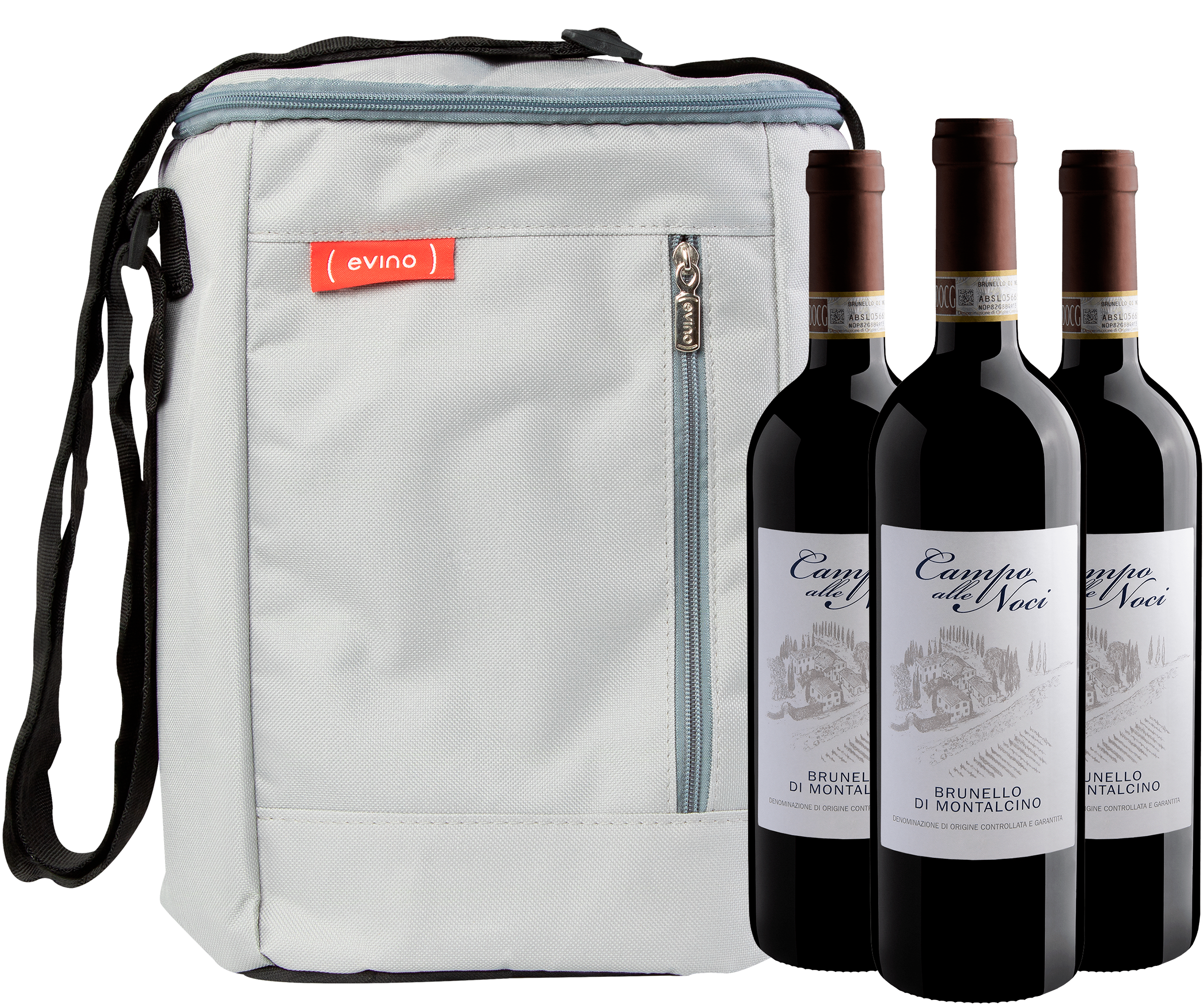 Kit 3 Campo Alle Noci Brunello di Montalcino DOCG por R$309,90 cada garrafa + Bolsa Térmica Grátis