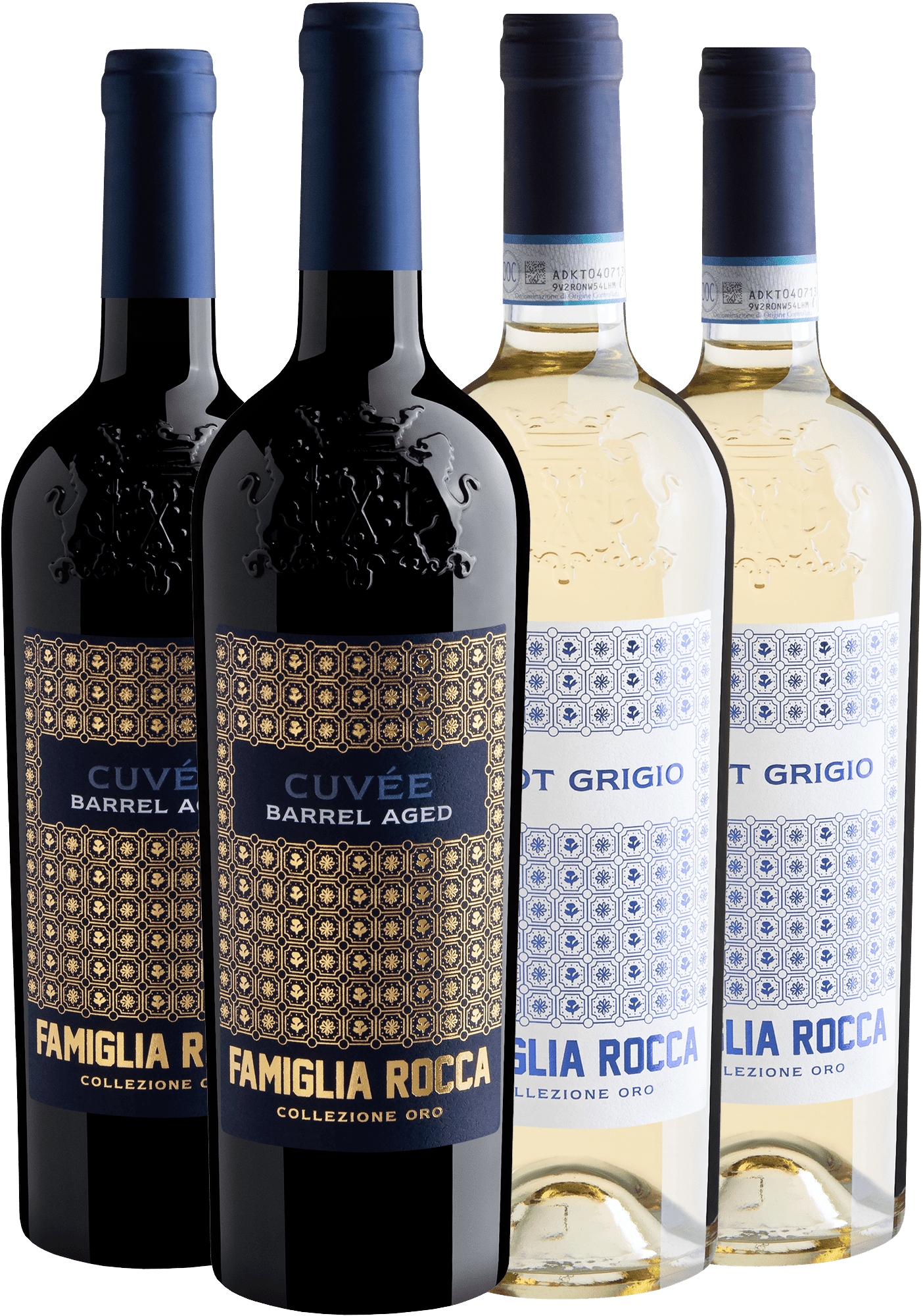 Kit Famiglia Rocca Collezione Oro | 2 Rosso + 2 Pinot Grigio por R$65,92 cada garrafa com cupom