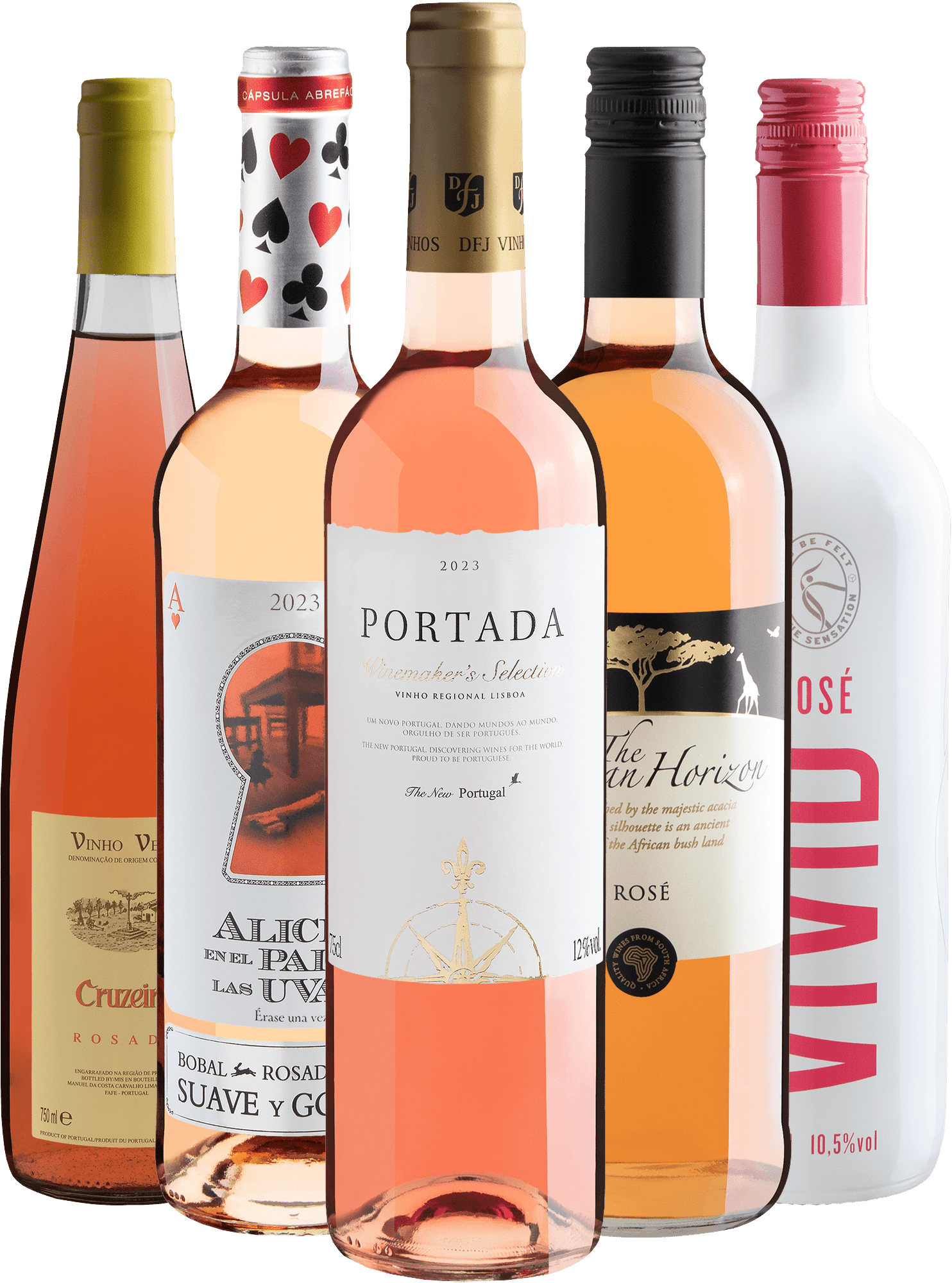 Kit 5 Rosés Best Sellers por R$47,90 cada garrafa