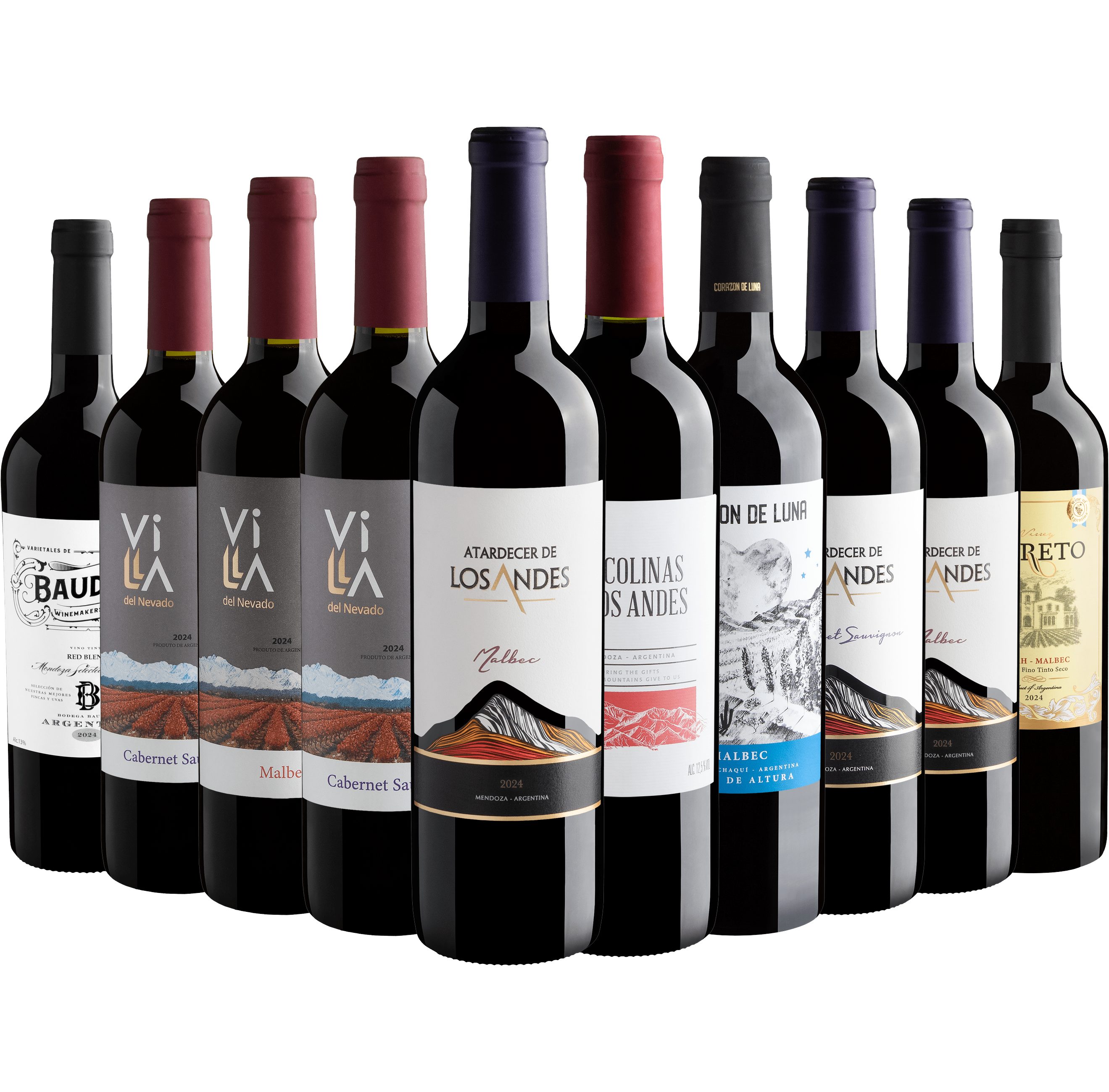 Kit 10 Vinhos Argentinos por R$27,90 cada garrafa 