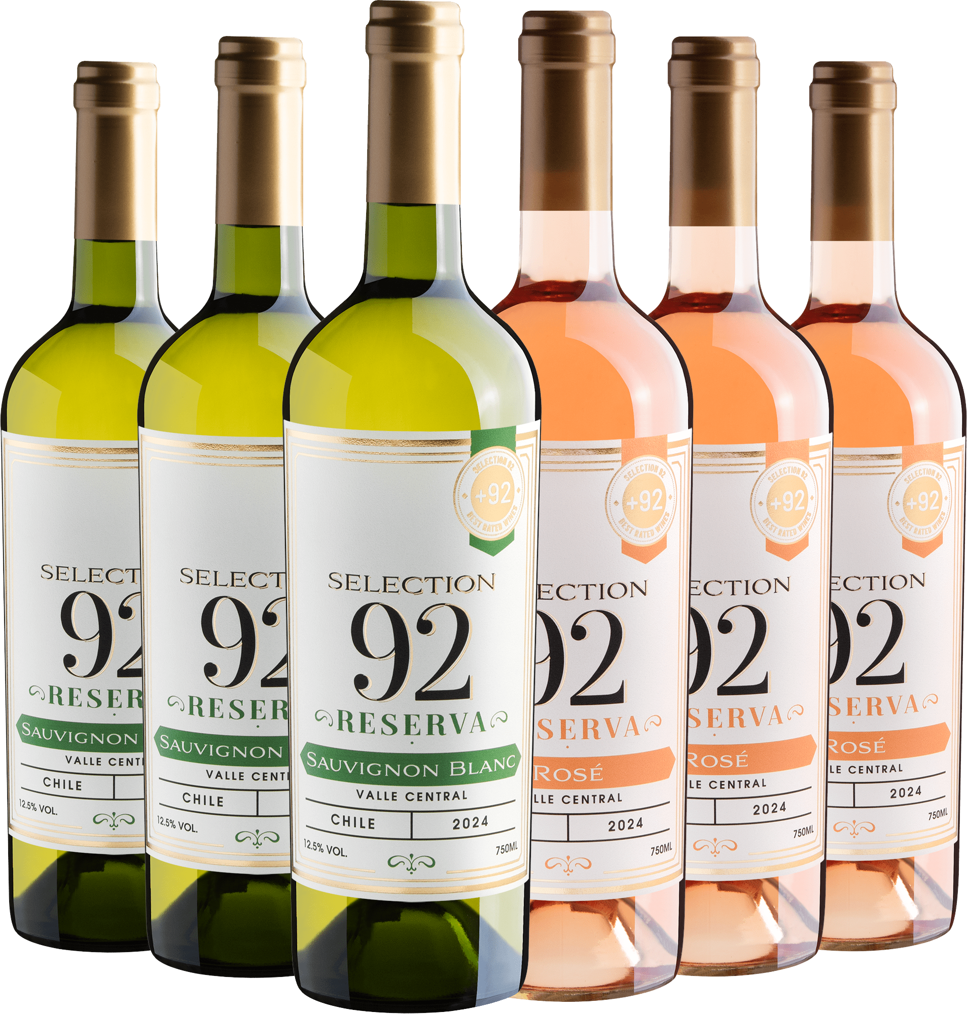 Kit Selection 92 Reserva | 3 Sauvignon Blanc + 3 Rosé por R$28,90 cada