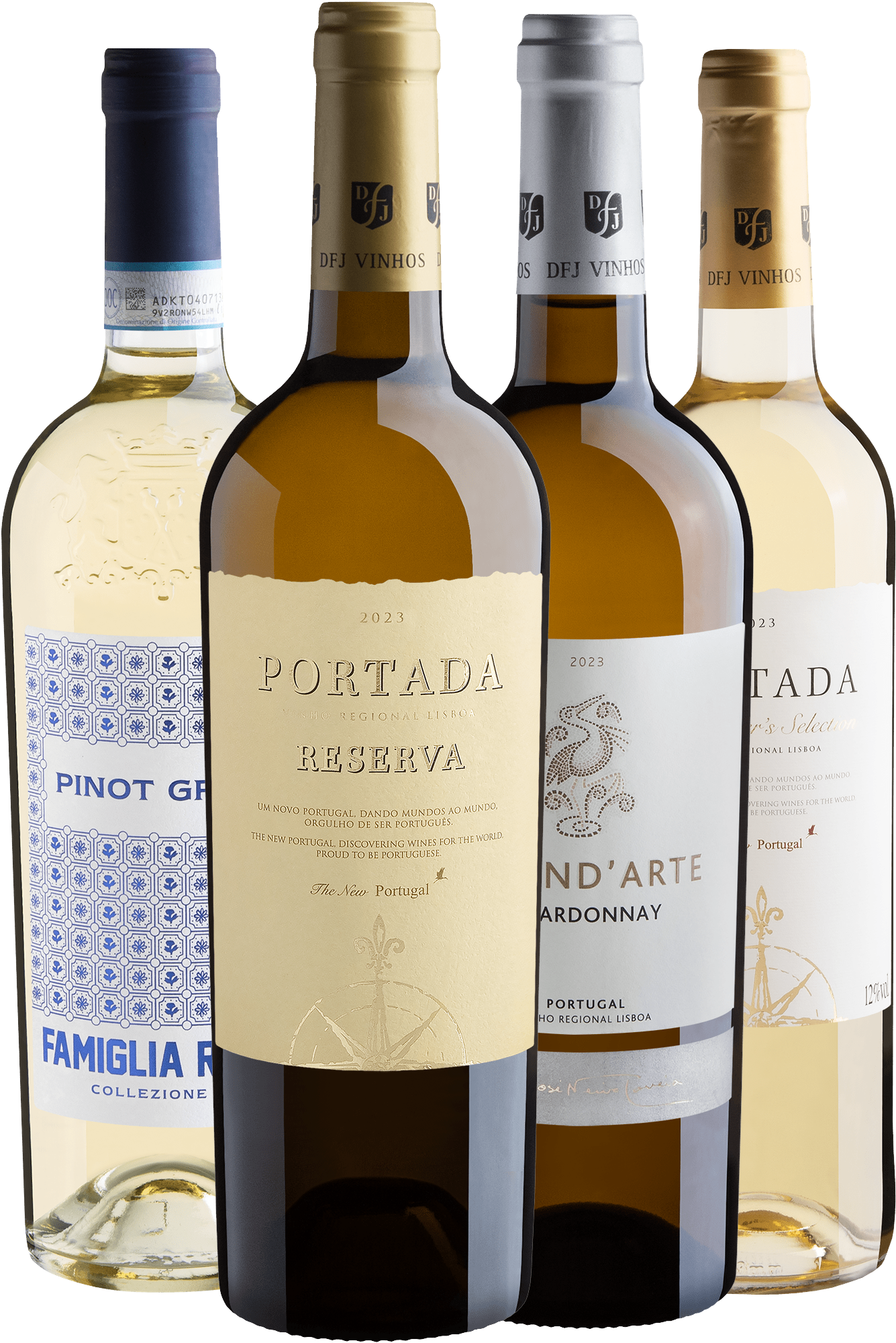 Kit 4 Vinhos Brancos Premiados por R$59,90 cada garrafa