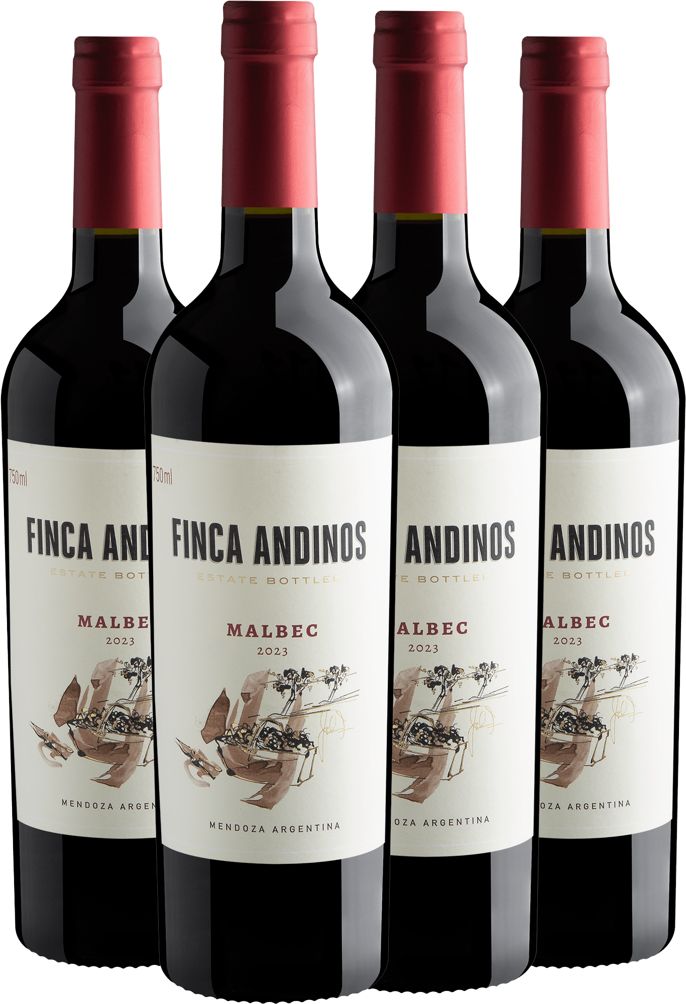 Kit 4 Finca Andinos Malbec
