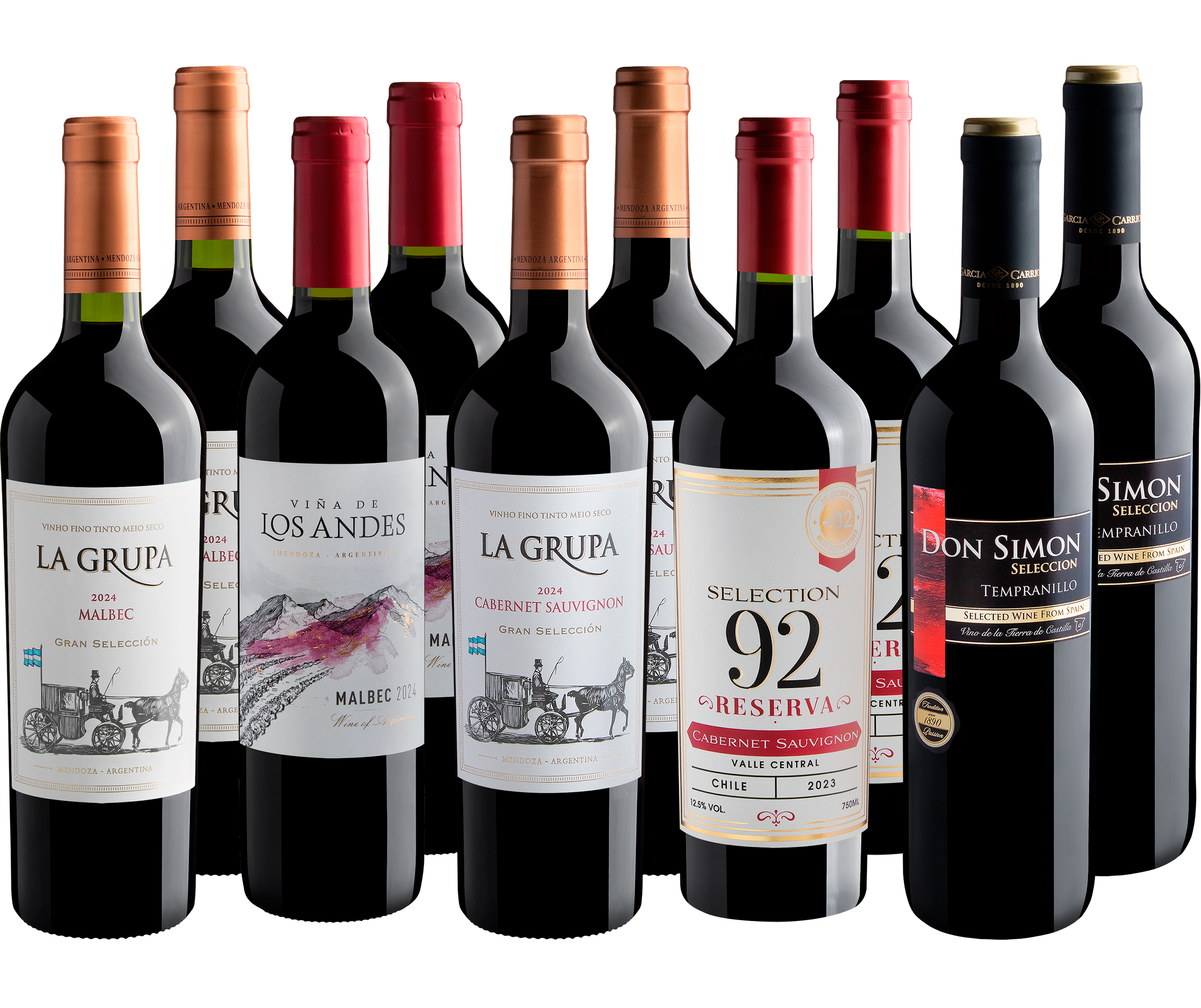 Kit 10 Best Sellers por R$27,90 cada garrafa
