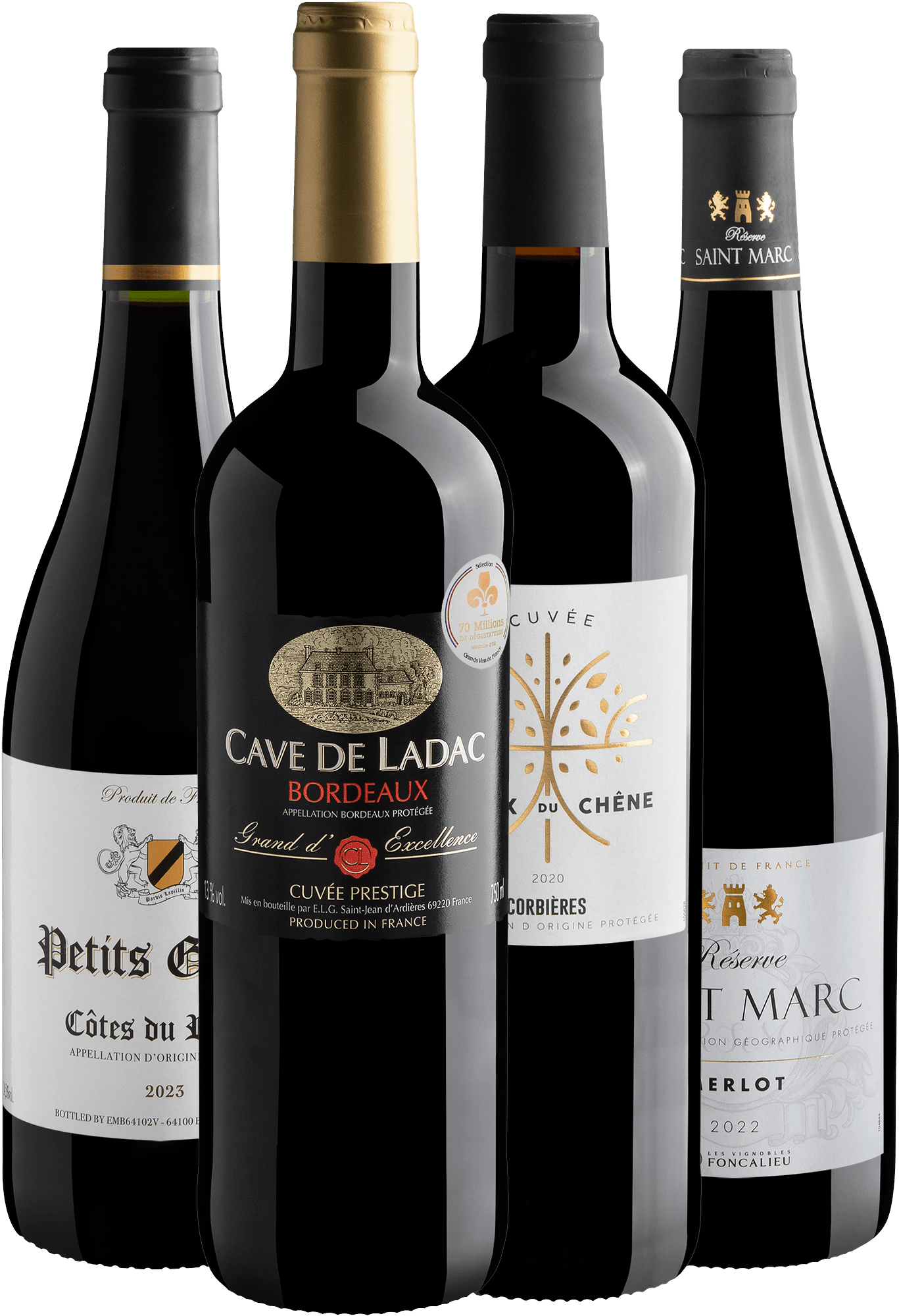 Kit Vinhos Ícones da França | 4 garrafas por R$54,90 cada