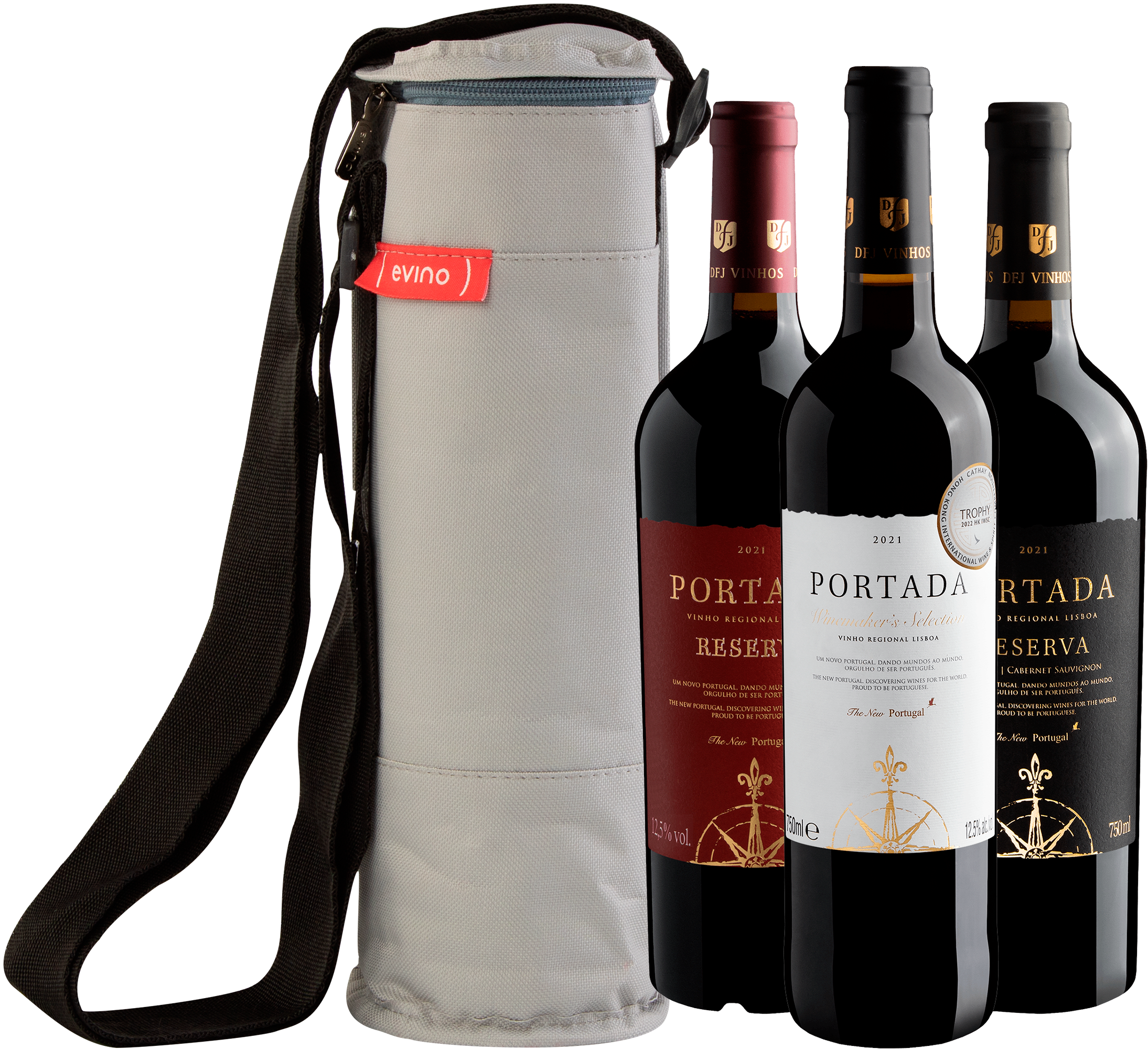 Kit Família Portada | 1 Tinto + 1 Reserva + 1 Black + Bolsa Exclusiva 