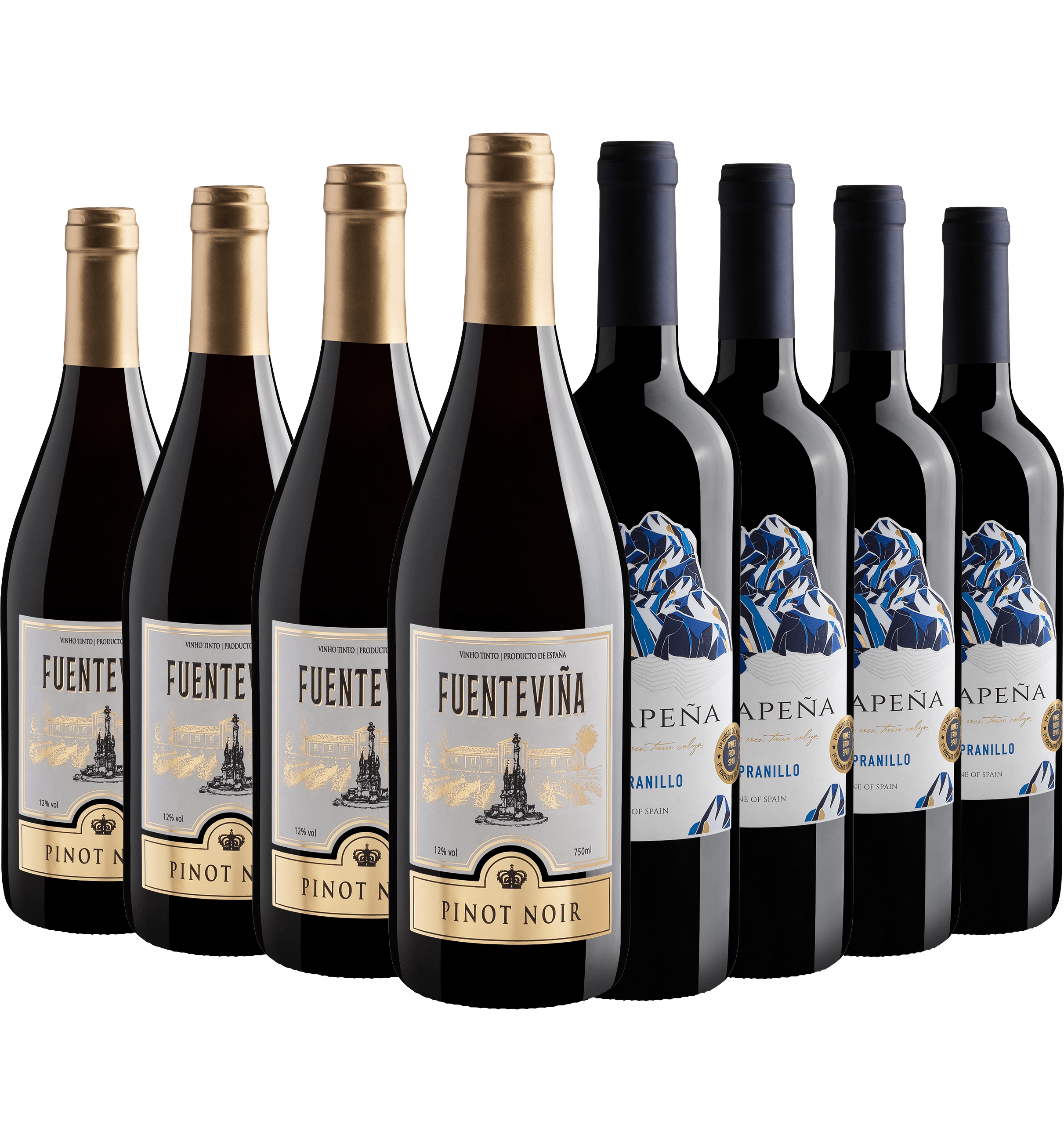 Kit 4 Fuenteviña Pinot Noir + 4 Viñapeña Tempranillo