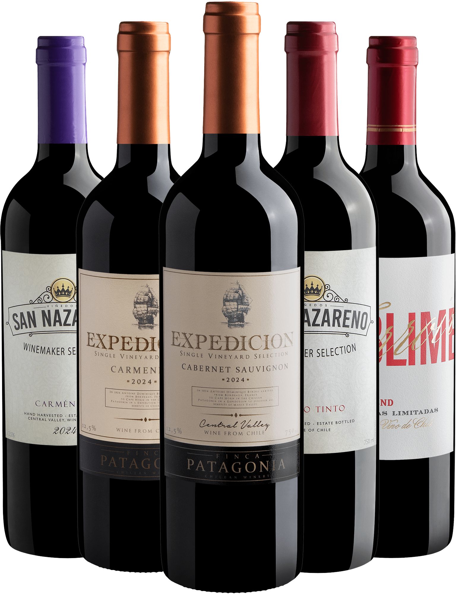 Kit Vinhos Chilenos Best Sellers | 5 garrafas por R$26,90 cada