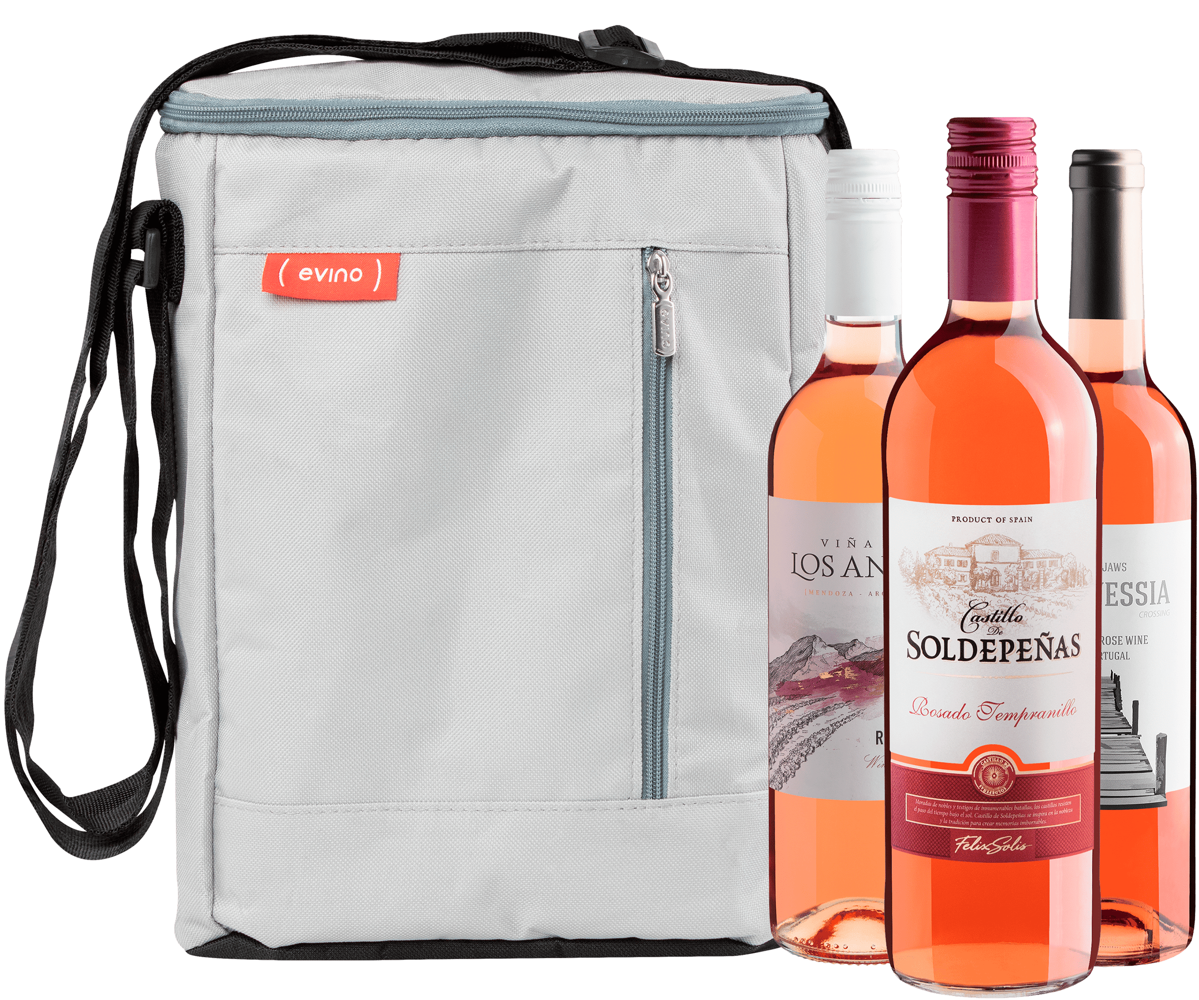 Kit 3 Vinhos Rosés + Bolsa Térmica