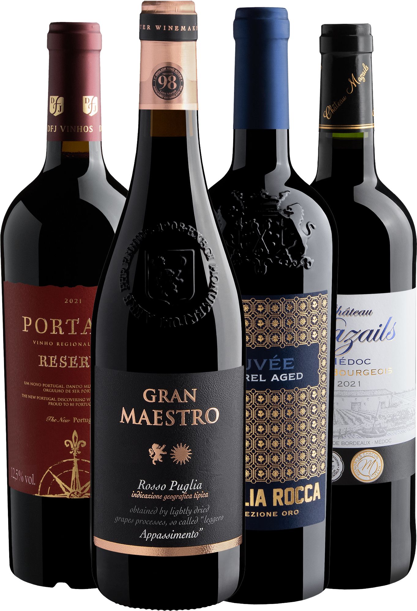 Kit 4 Clássicos Premiados por R$79,90 cada garrafa