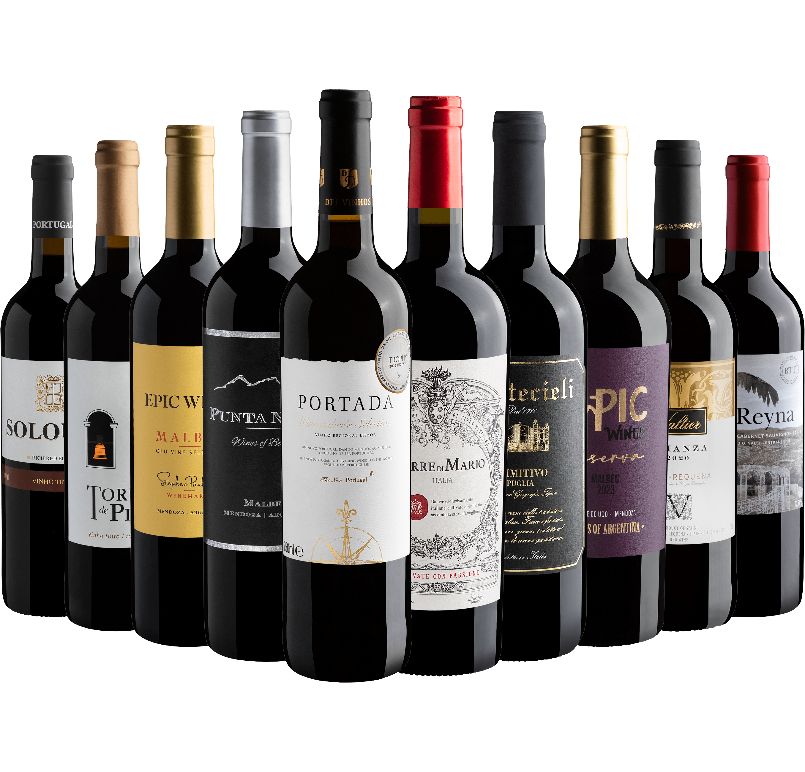 Kit 10 Tintos por R$39,90 cada garrafa