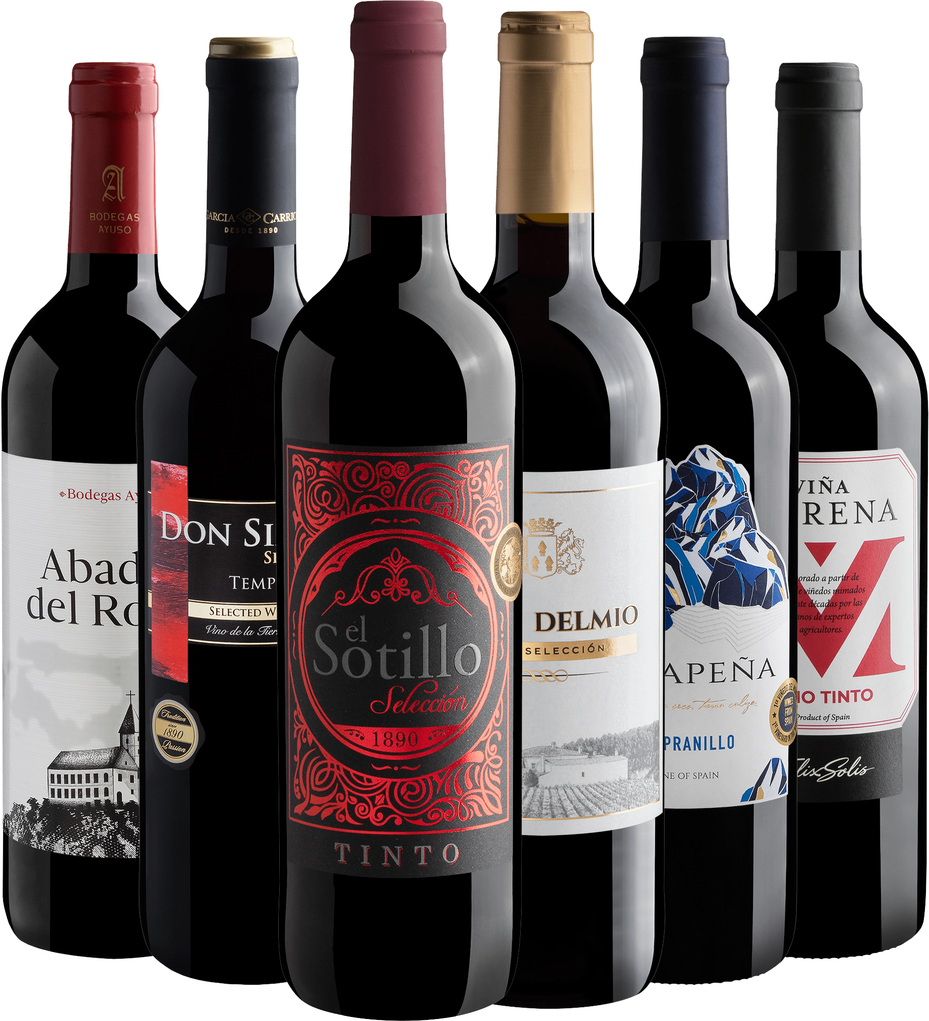 Kit 6 Vinhos Tintos Espanhóis por R$27,90 cada garrafa