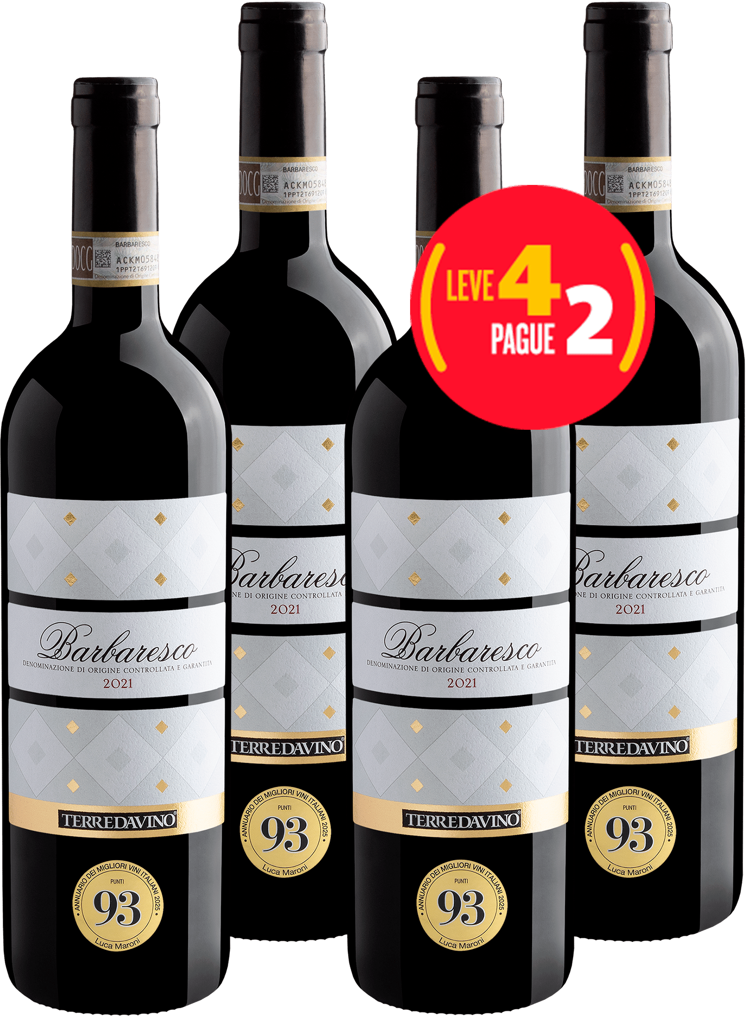 Kit Leve 4 Pague 2 Terre da Vino Barbaresco DOCG