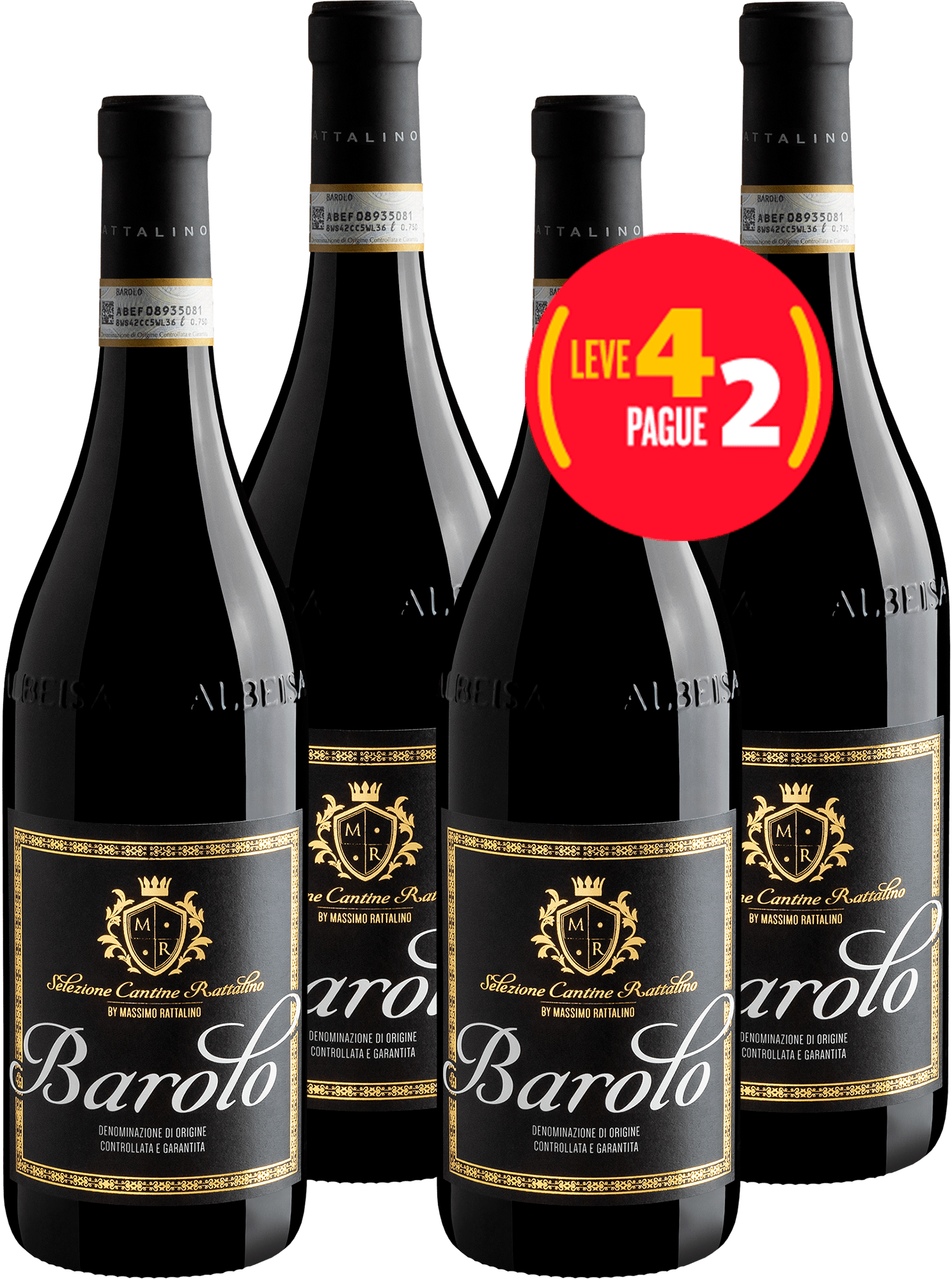 Kit Leve 4 Pague 2 Selezione Cantine by Massimo Rattalino Barolo DOCG