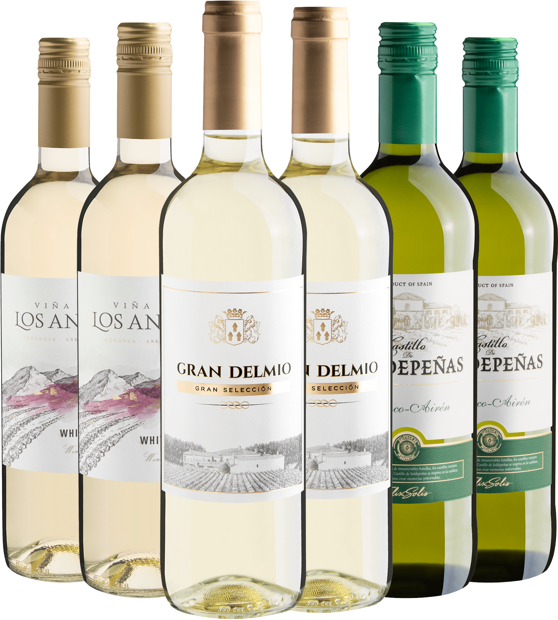Kit 6 Vinhos Brancos por R$27,90 cada garrafa 
