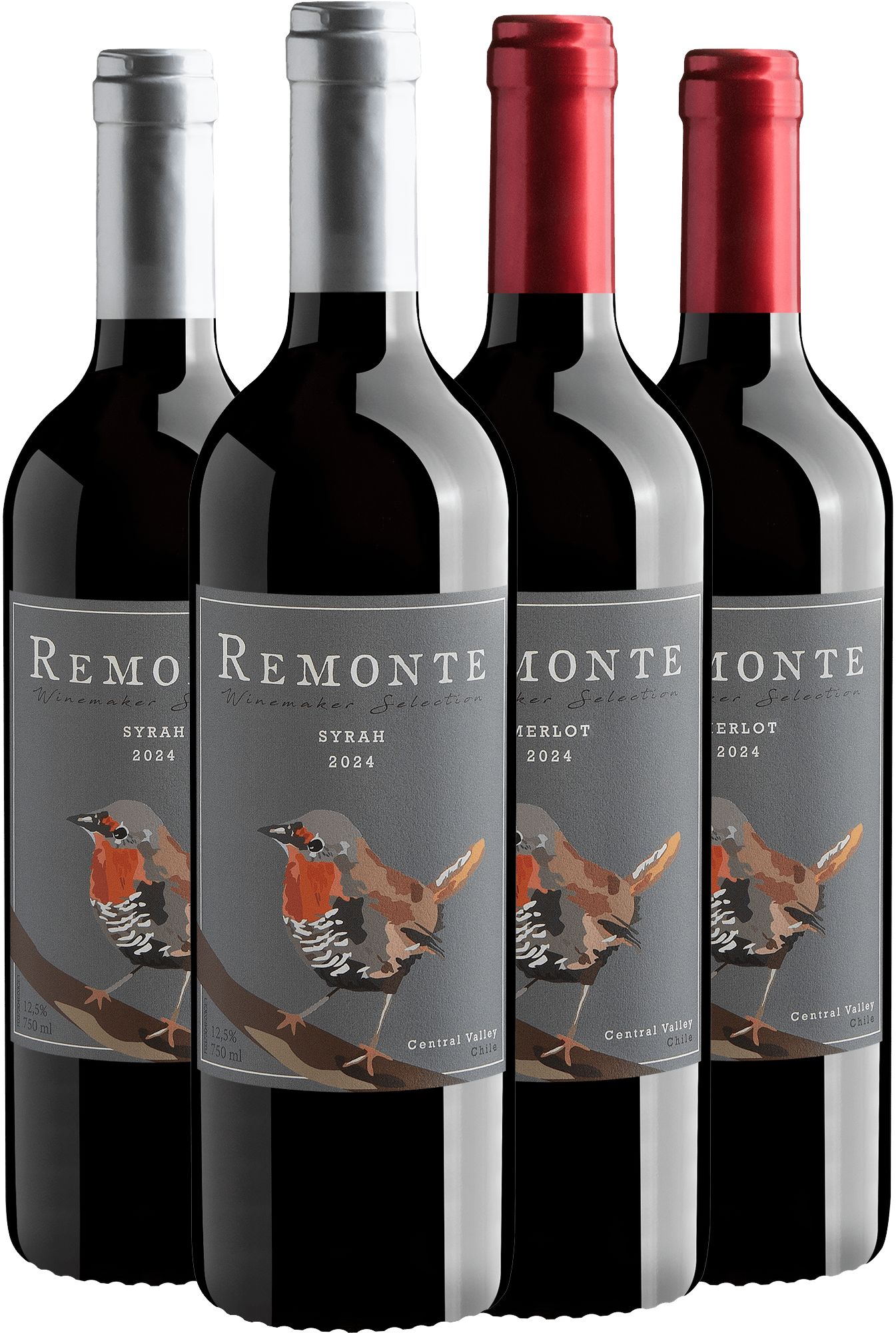 Kit Linha Remonte Winemaker | 2 Syrah + 2 Merlot