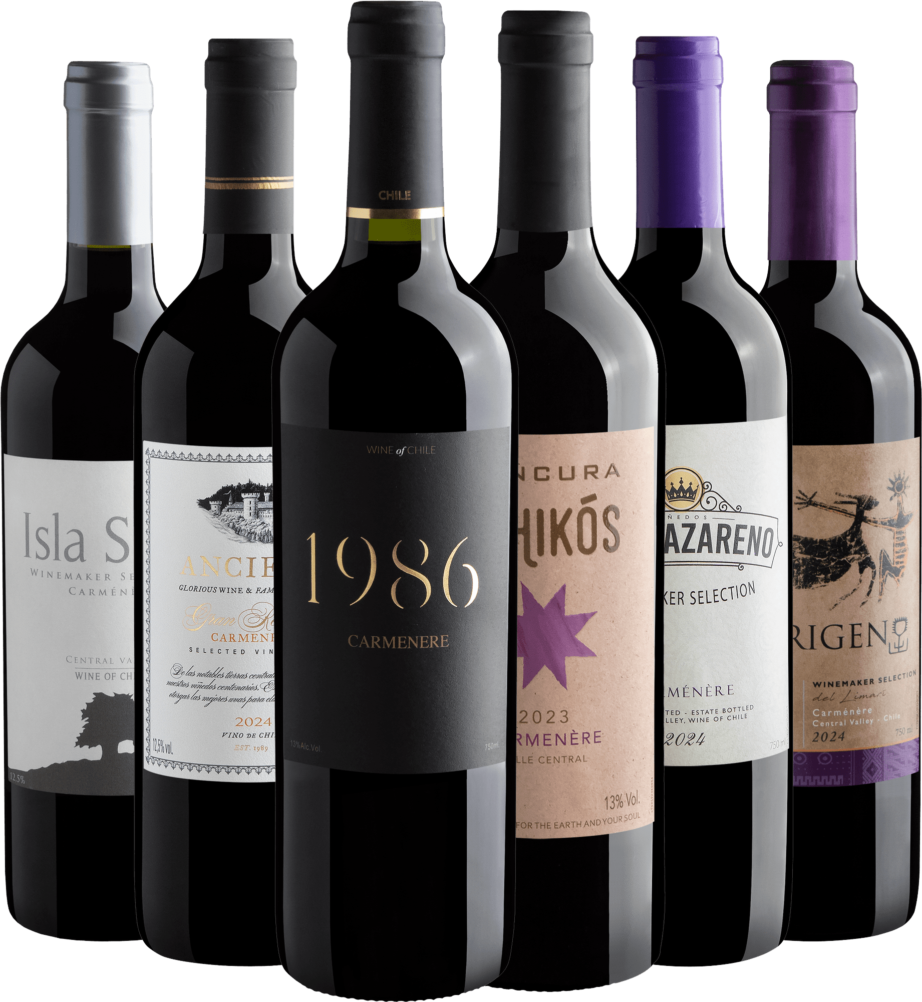Kit 6 Carménères por R$27,90 cada garrafa*