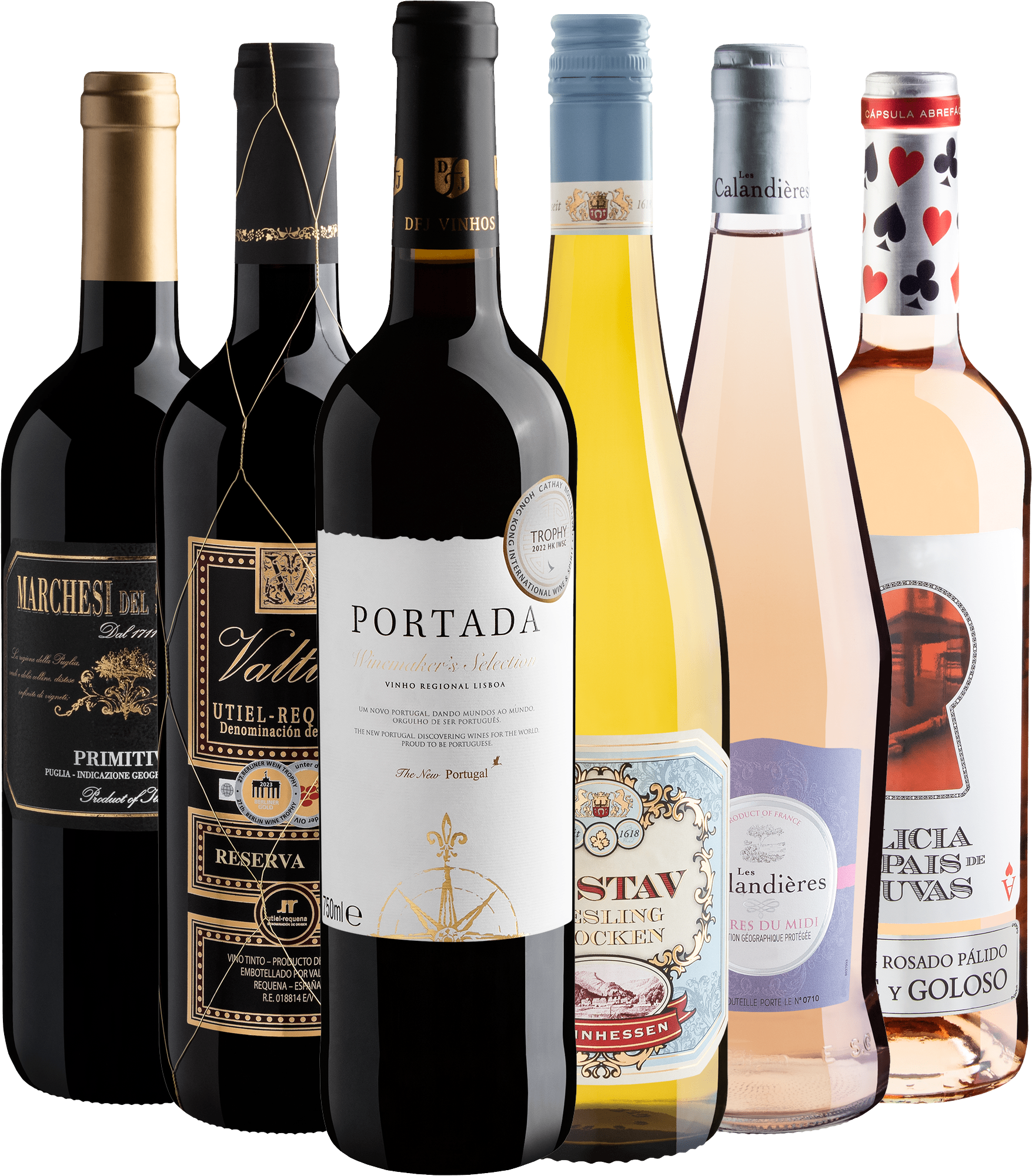 Kit 6 Vinhos Clássicos da Evino por R$49,90 cada garrafa