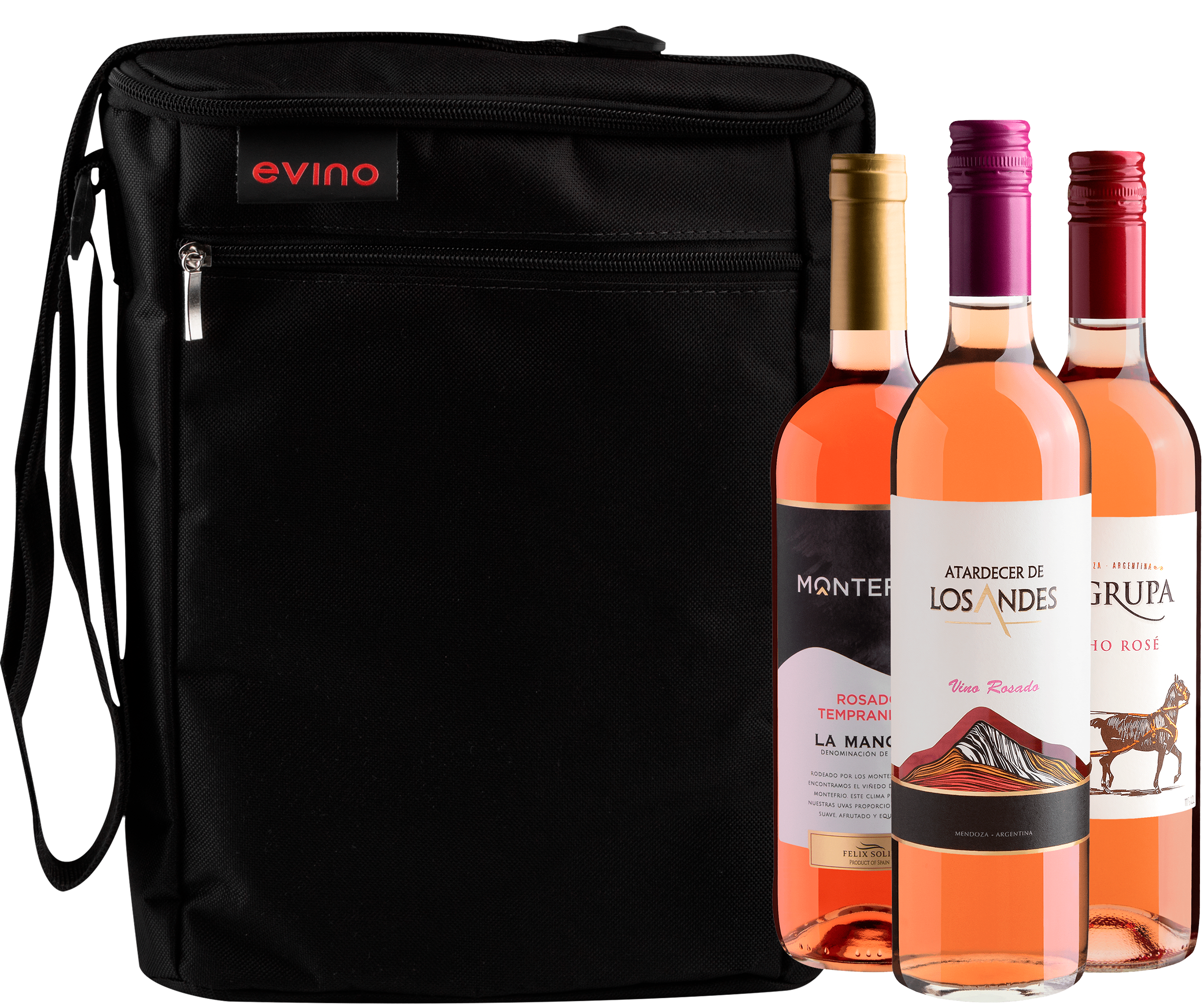 Kit 3 Vinhos Rosés + Bolsa Exclusiva