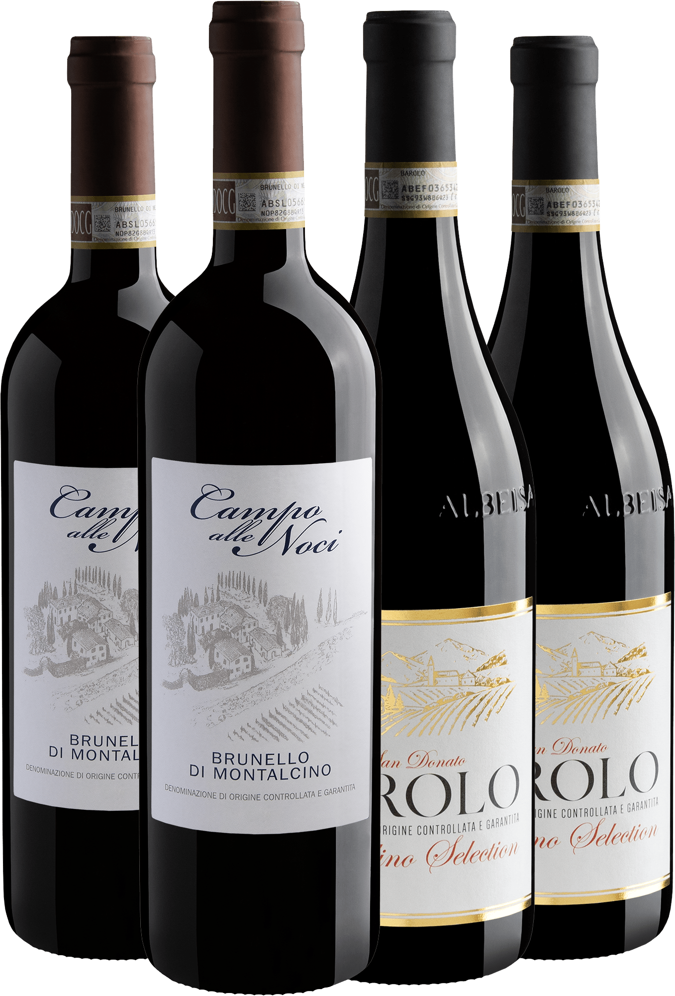 Kit 2 San Donato Barolo + 2 Campo Alle Noci Brunello di Montalcino 